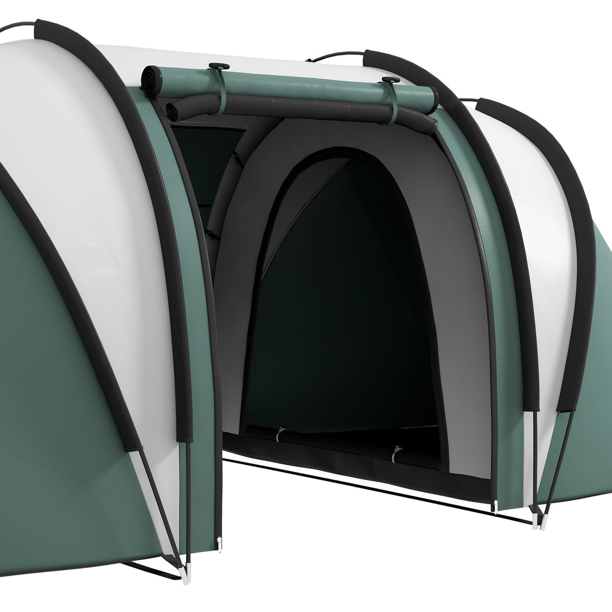 Camping tent for 4-5 people, lightweight, water-repellent family tent with 2 room side door windows, tent with 3000 mm water column, tunnel tent, dome tent for camping, travel, garden