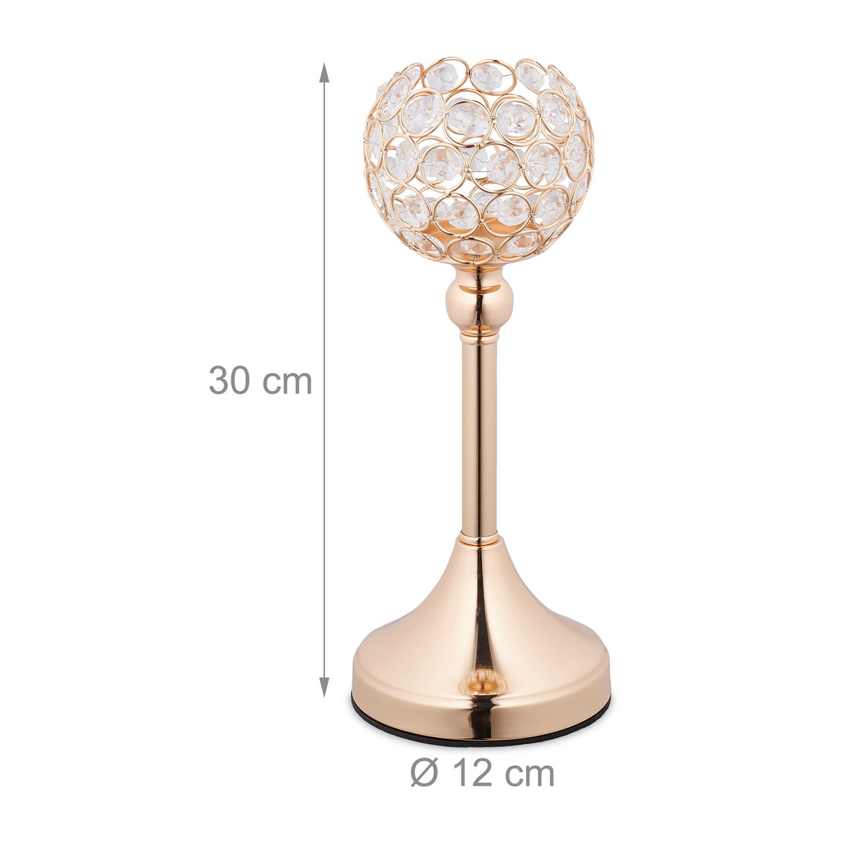 Candlestick in crystal, 2 pcs