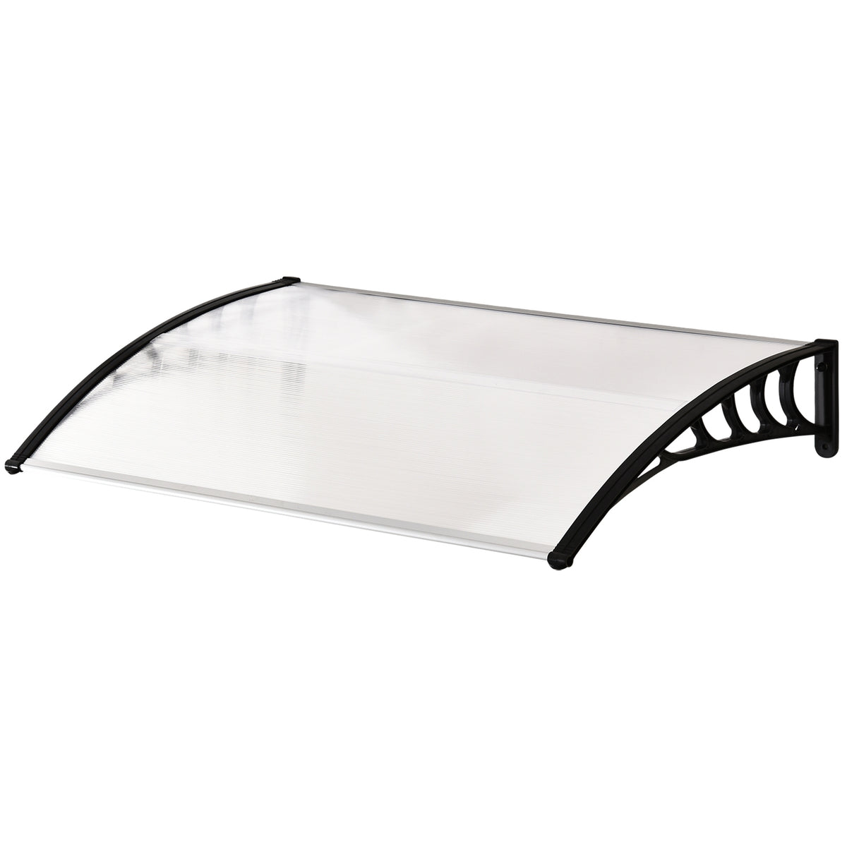 Canopy for front door canopy 89 x 122 cm front door roof made of polycarbonate, arched canopy with UV protection, sun protection, rain protection for outside, white