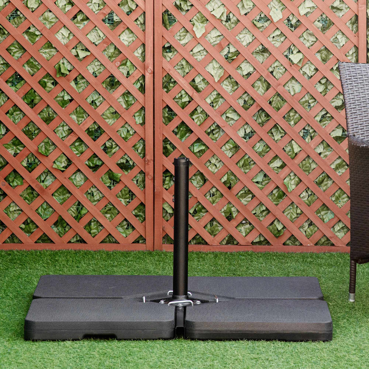 Cantilever Umbrella Base Weights, 4-Piece, HDPE, 60/70 kg
