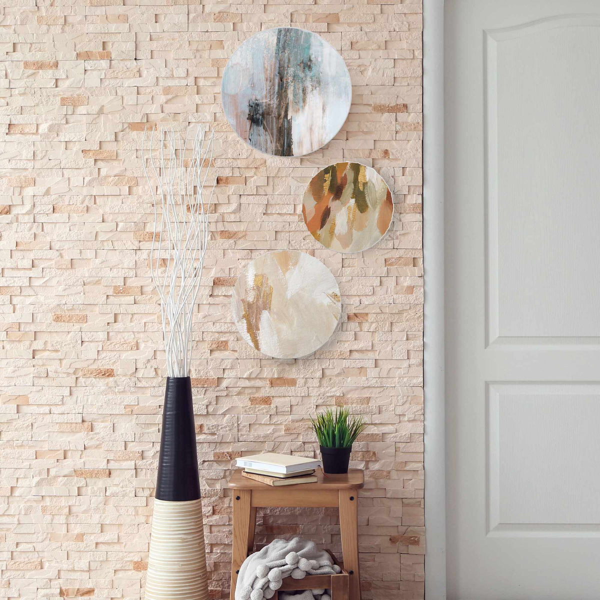 Canvas round set of 6