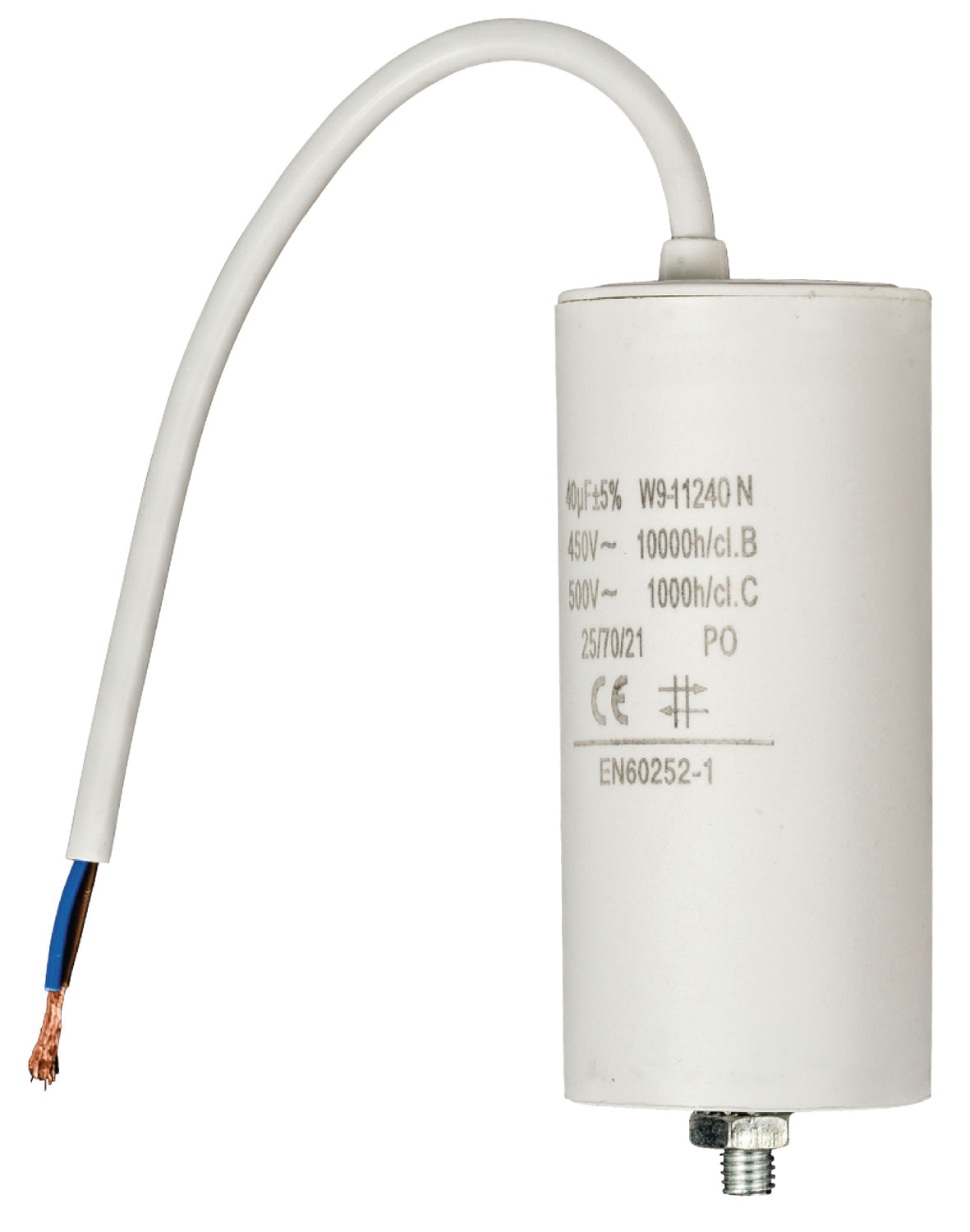 Capacitor 450V + Cable 40.0uf / 450 V + cable
