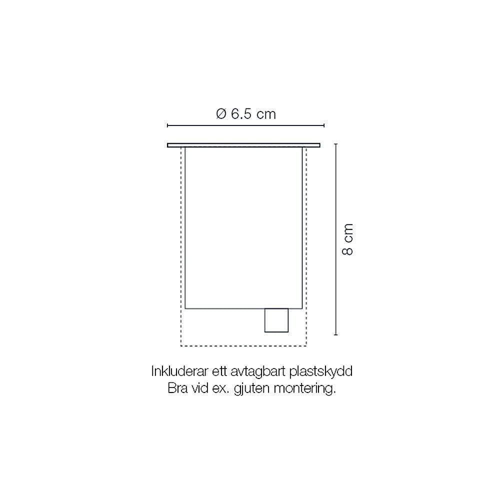 Capella In-ground ground spot 270lm Ø6.5cm