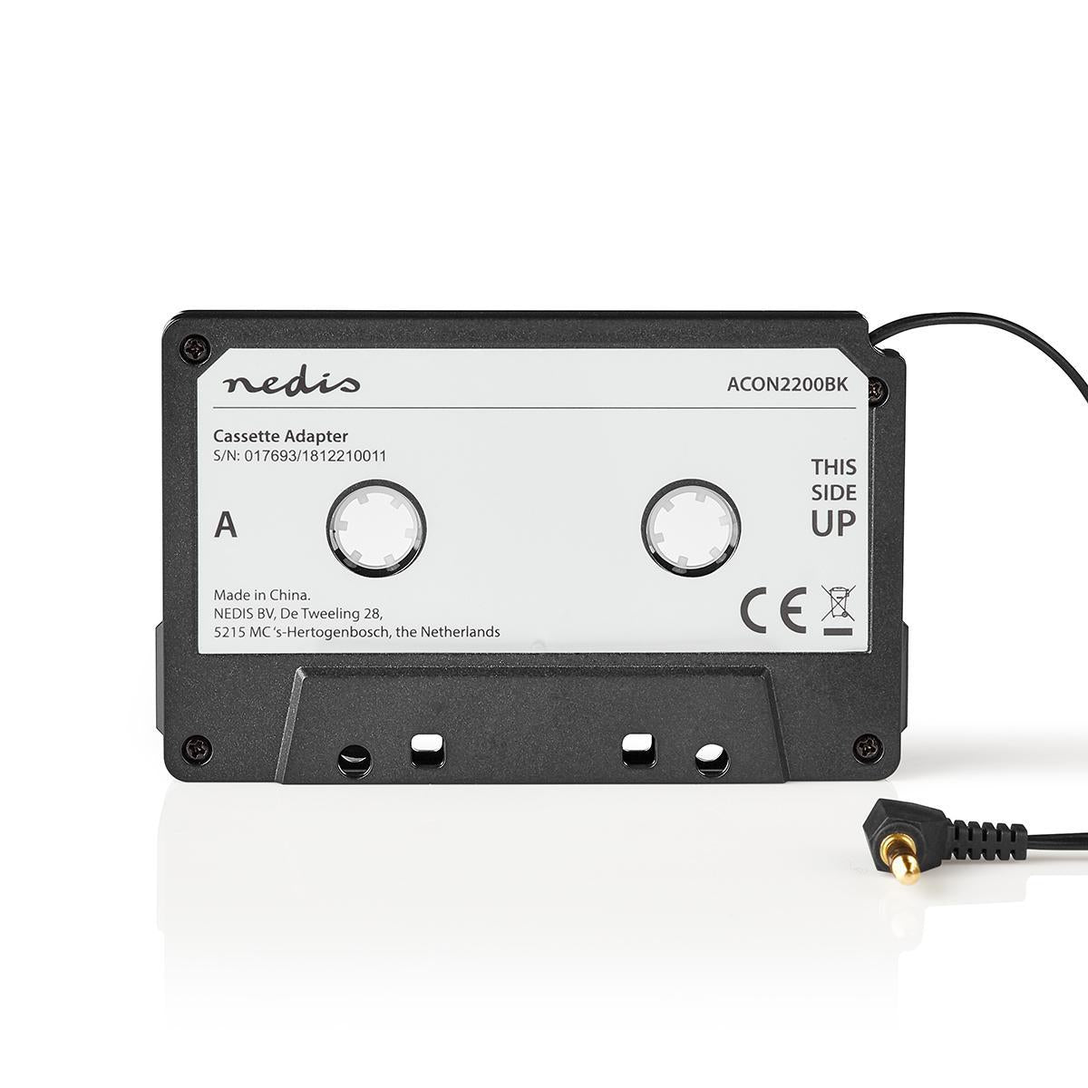 Car Aux Cassette Adapter | 3.5 mm | Cable length: 1.00 m | Black