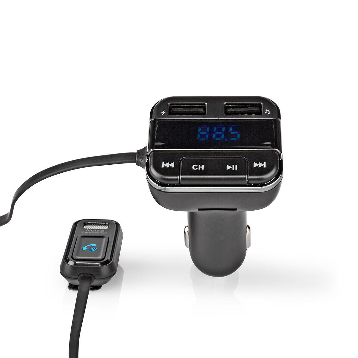 Car FM Transmitter | Fixed | Wireless calls | 0.8 " | LED Screen | Bluetooth® | 5.0 V DC / 1.0 A / 5.0 V DC / 2.4 A | Google Assistant / Siri | Gray / Black
