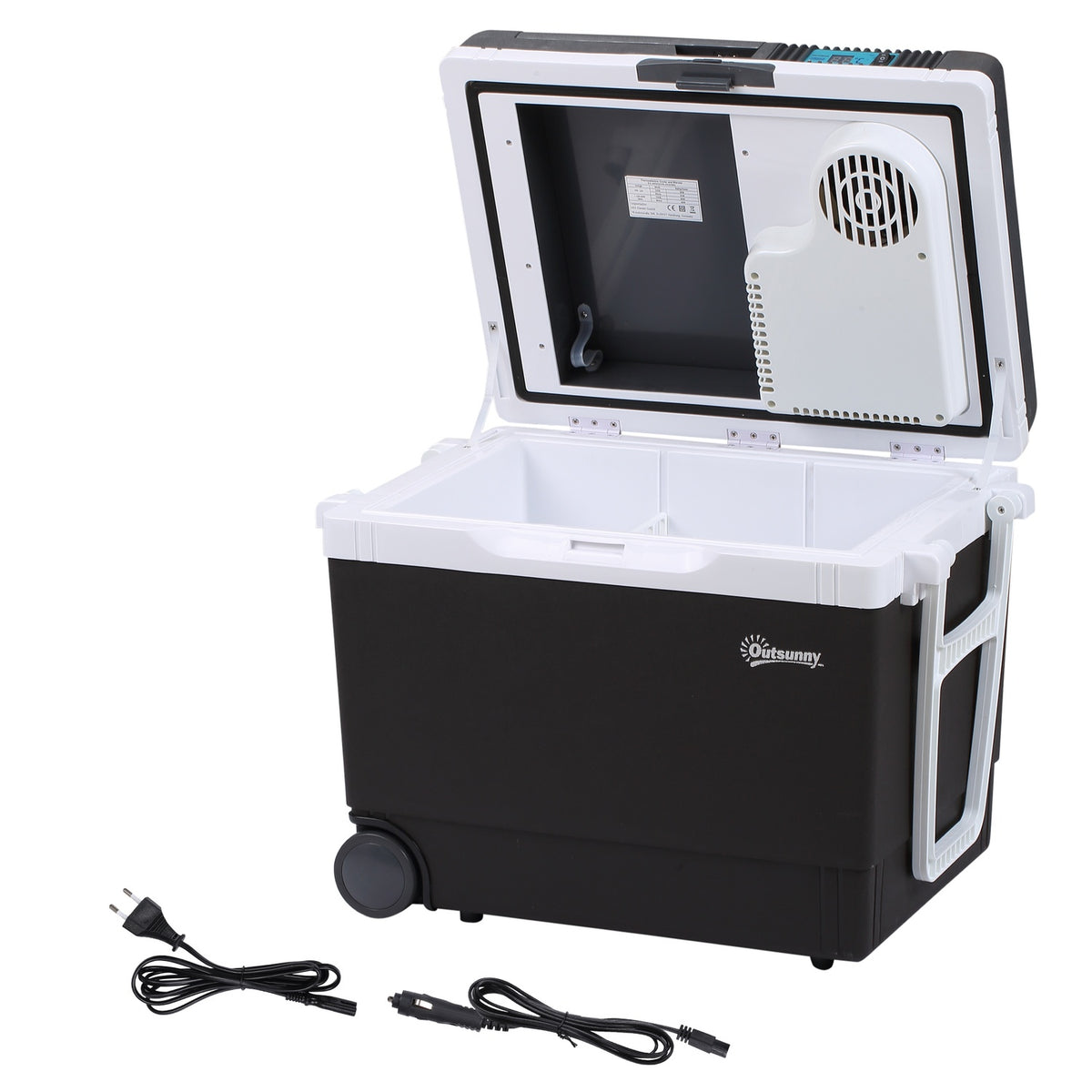 Car Fridge 33L Cool Box Mini Fridge Portable Dc 12V Ac 220V/240V For Car And Camping Gray 40 X 30 X 43 Cm