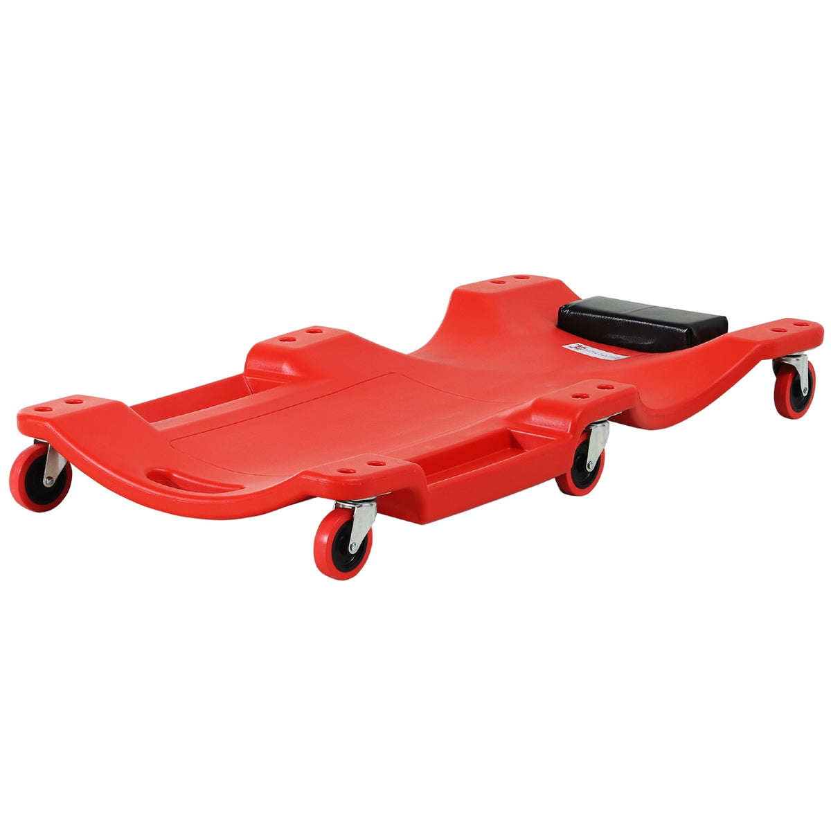 Car Rolling Board, Workshop Lounger, Car Assembly Lounger, Assembly Rolling Board With 6 Wheels, Red, Load Capacity 120 Kg
