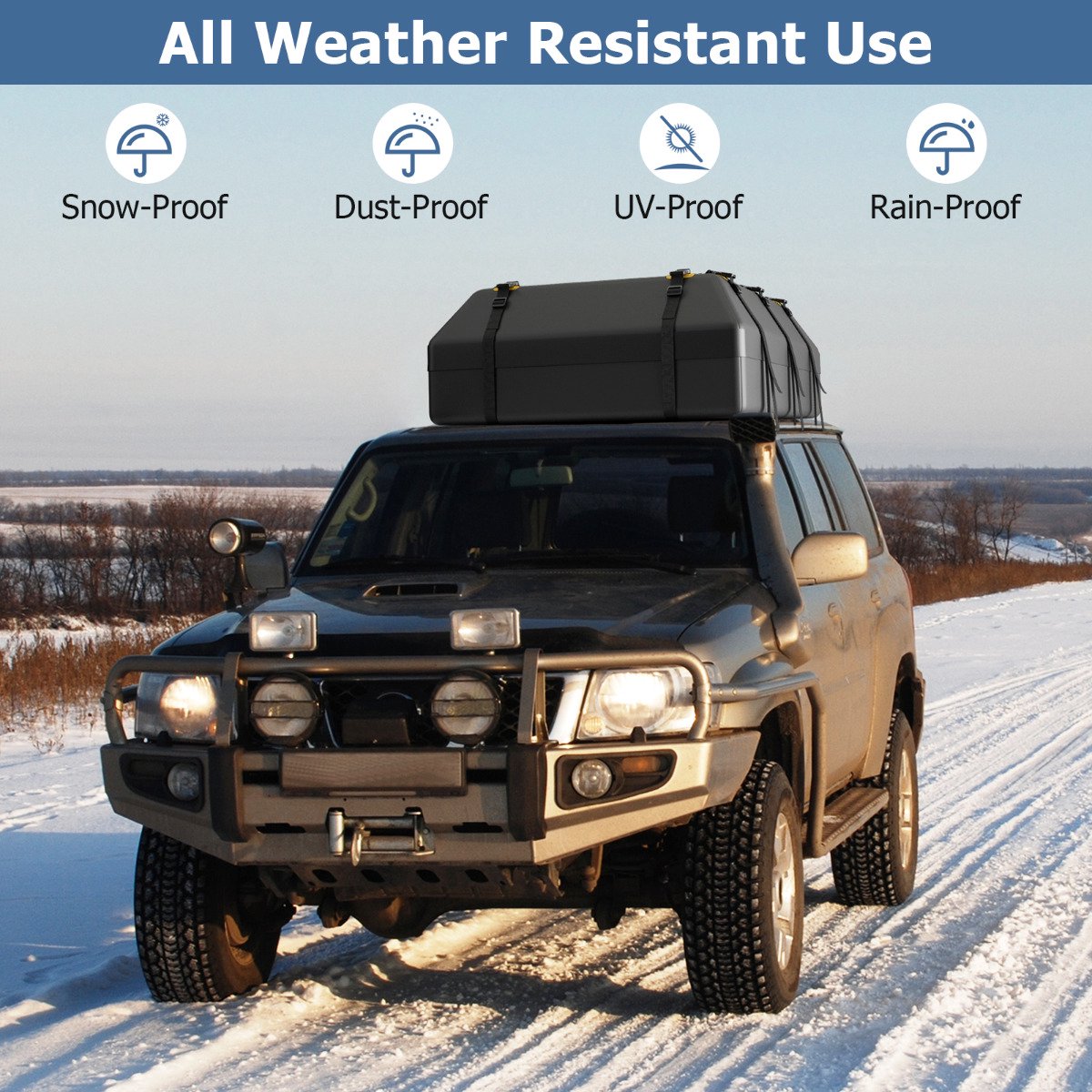 Car Roof Cargo Bag 600L, Waterproof, Rackless Fit