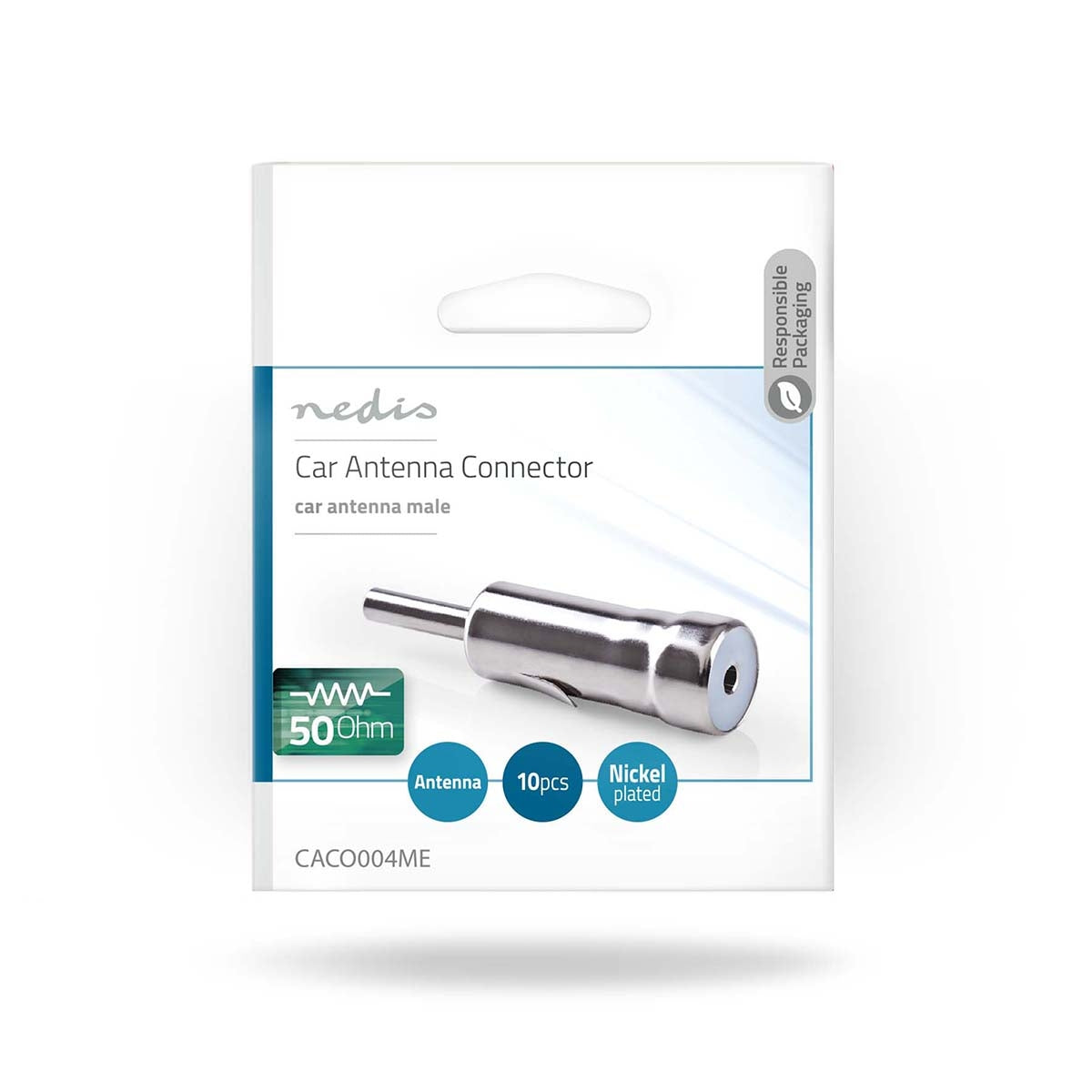 Car antenna | Straight | Male | Copper | 50 Ohm | Press | Metal | Silver | 10 pieces. | Envelope