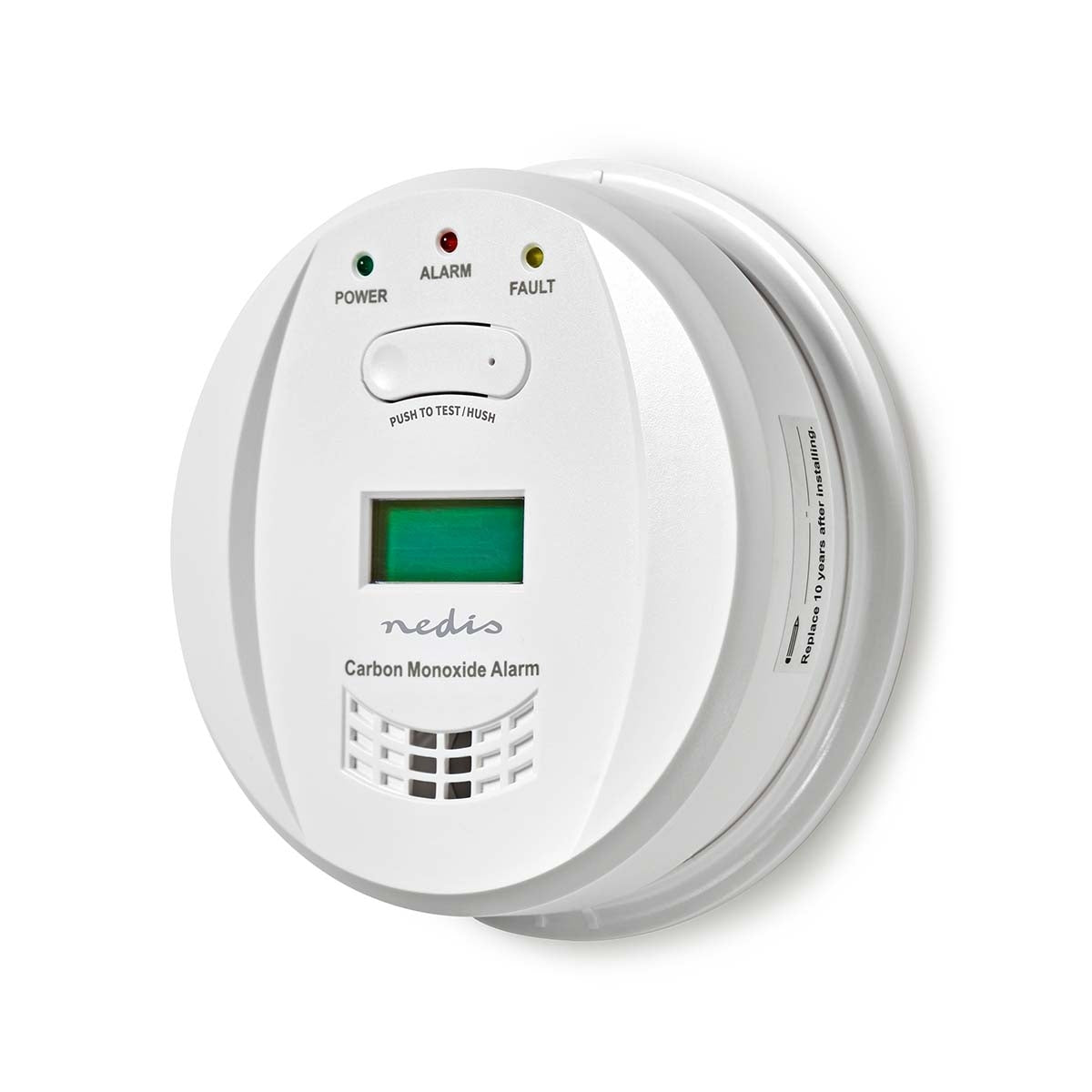 Carbon Monoxide Alarm | Battery powered | Battery life up to: 5 years | With pause button | With test button | 85 dB| White