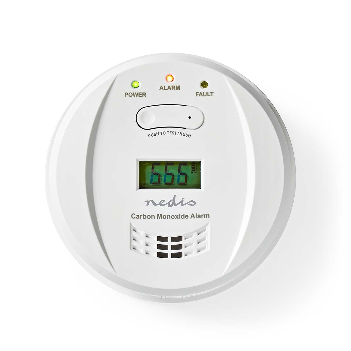 Carbon Monoxide Alarm | Battery powered | Battery life up to: 5 years | With pause button | With test button | 85 dB| White