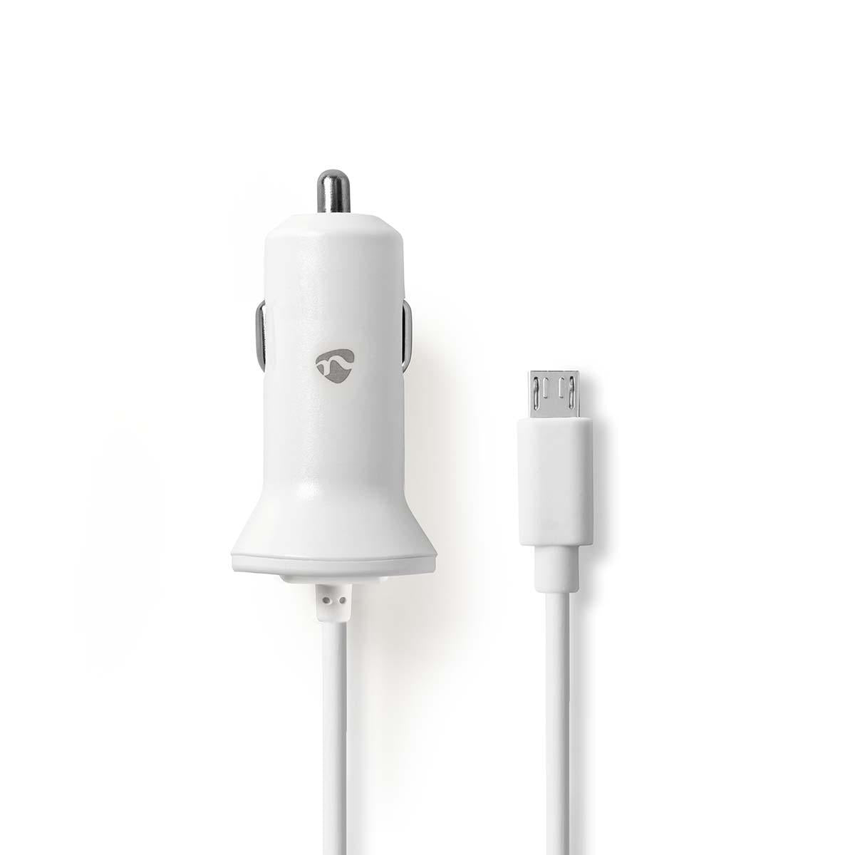 Car charger | 12 W| 1x 2.4 A| Number of outputs: 1 | Micro USB (Fixed) Cable | 1.00 m | Single Voltage Output