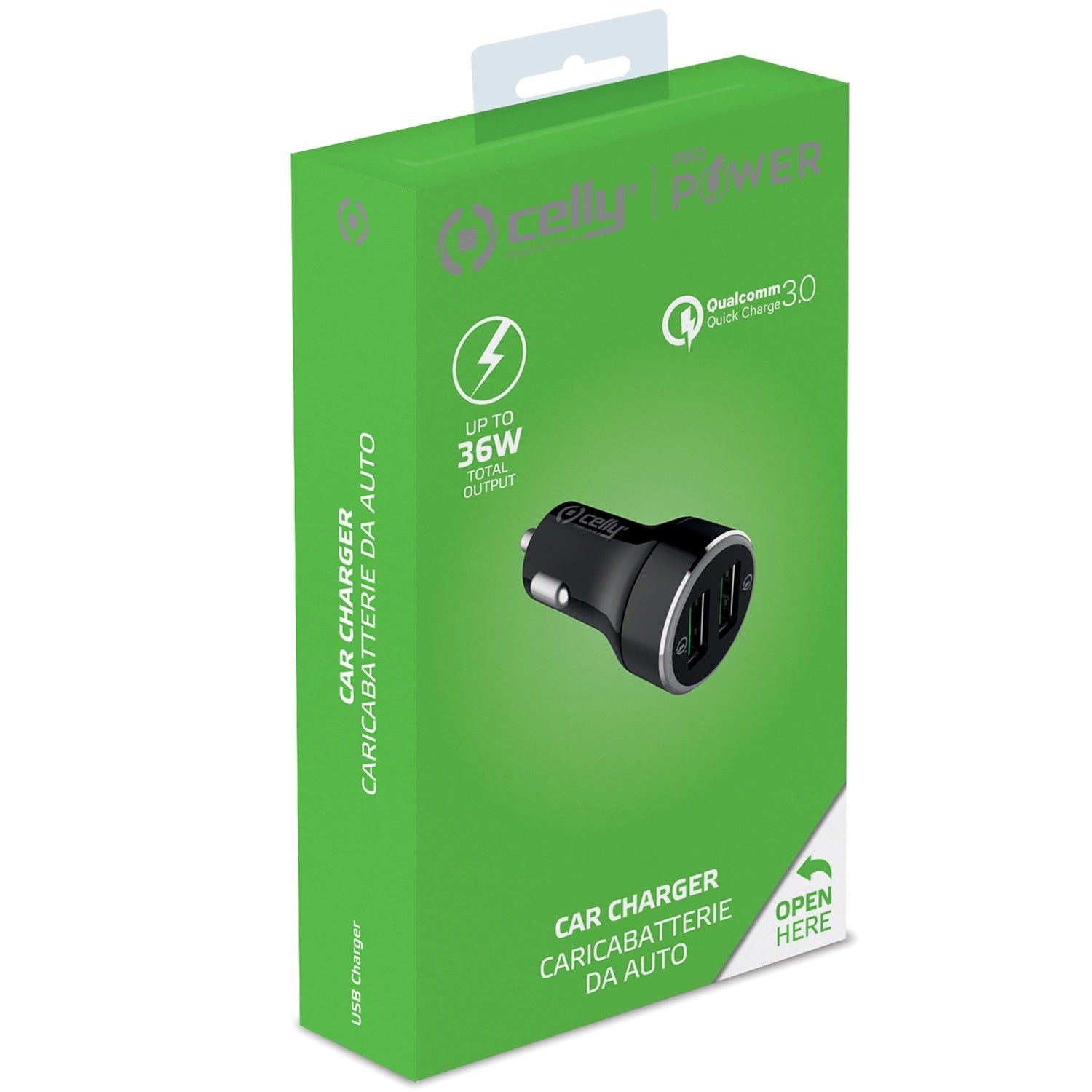 Car charger 2xUSB QC3 Max 36W