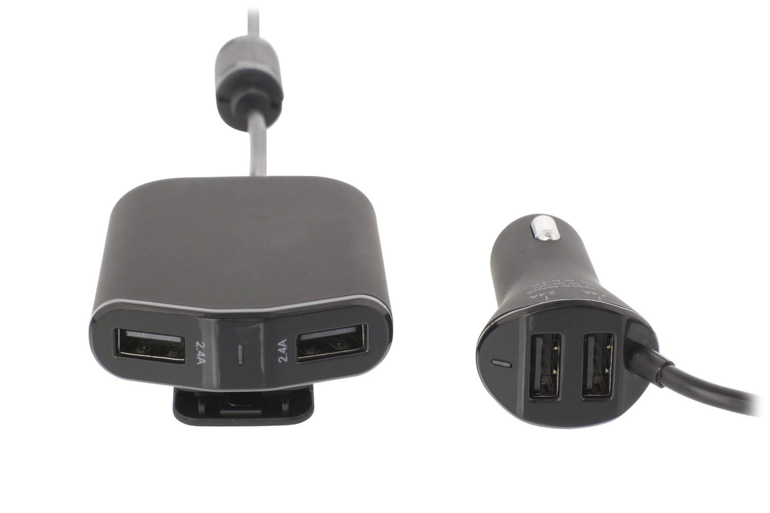 Car charger 4-Outputs 9.6 A USB Black