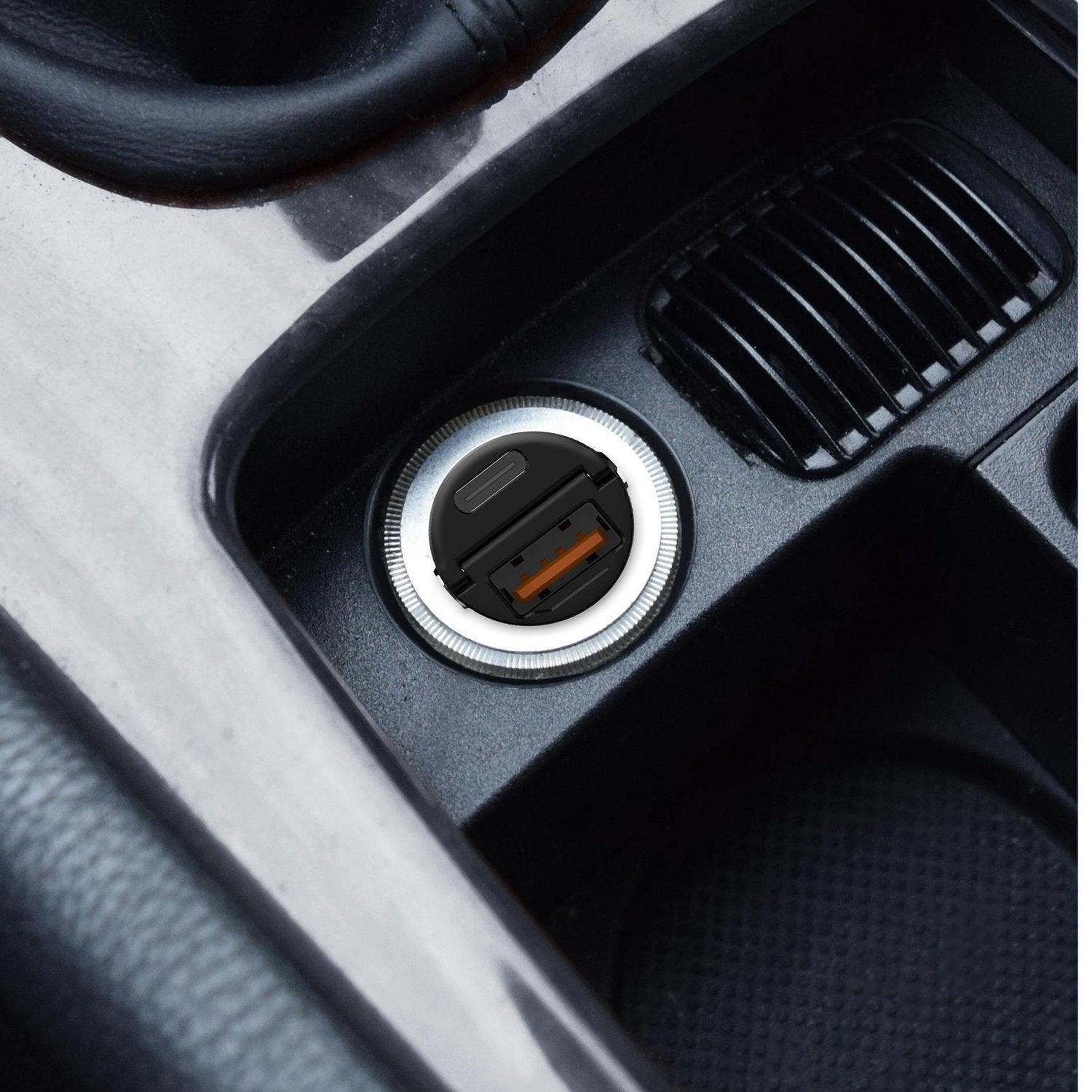 Car charger Mini 1xUSB-C PD 1xUSB 30W