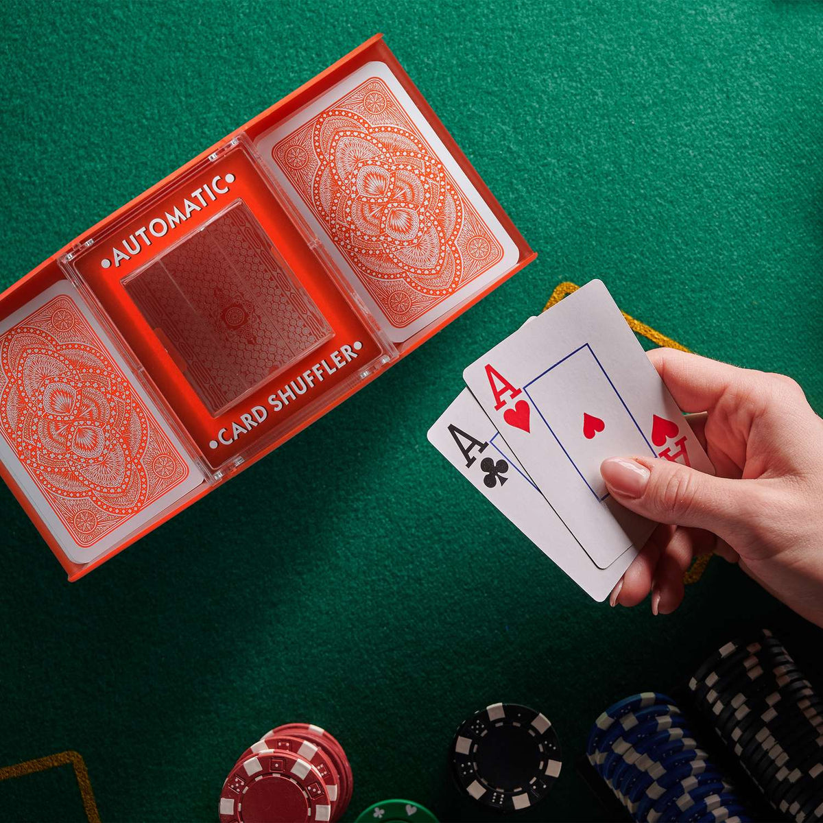 Card shuffler electric 4 decks