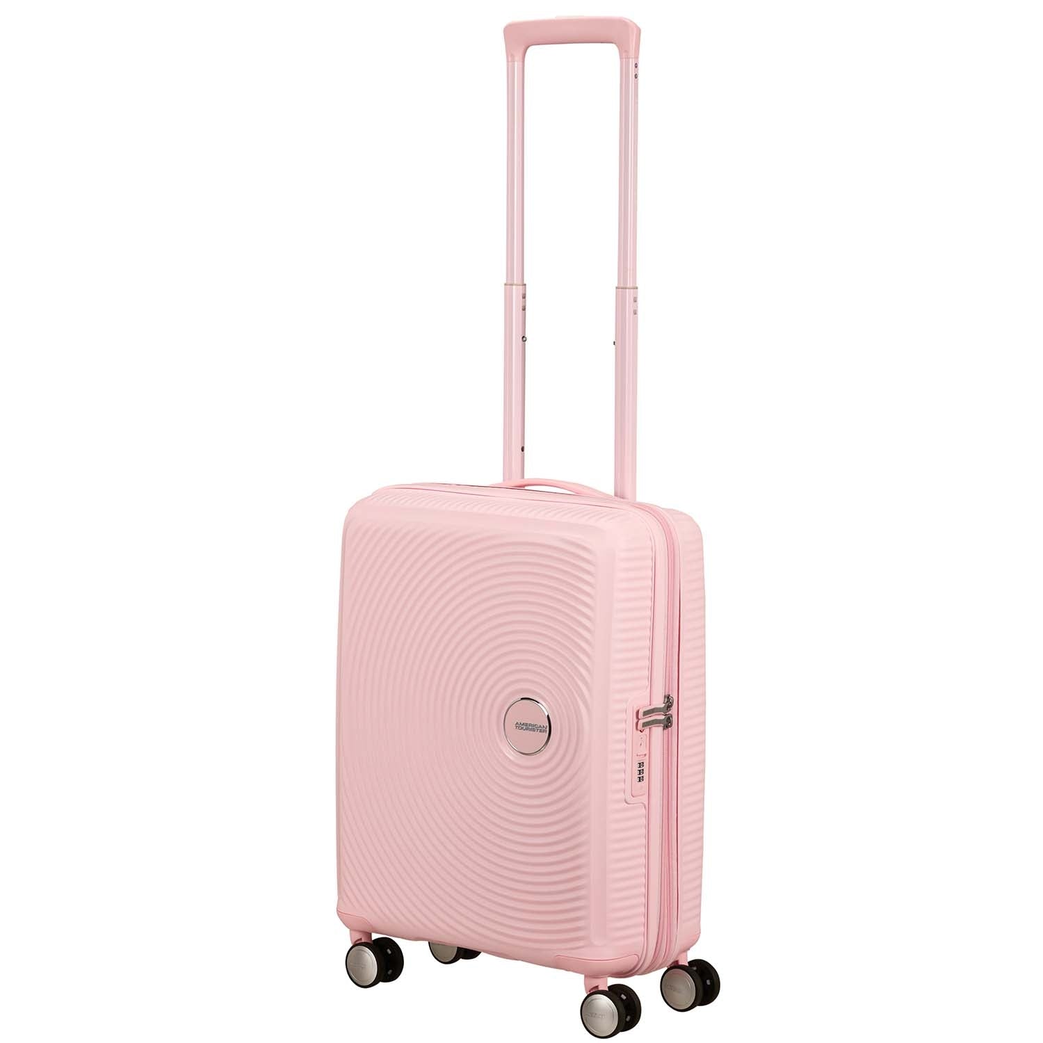 Carry-On Suitcase 55cm, Pastel Pink, Hard Shell