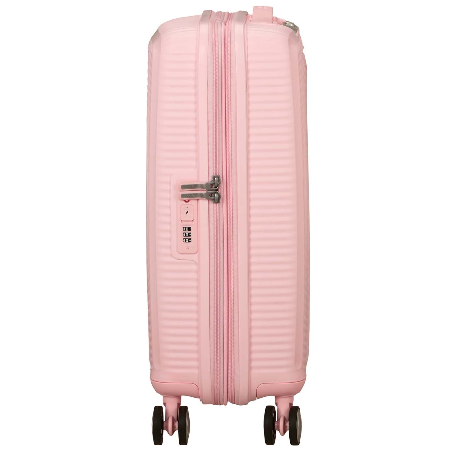 Carry-On Suitcase 55cm, Pastel Pink, Hard Shell