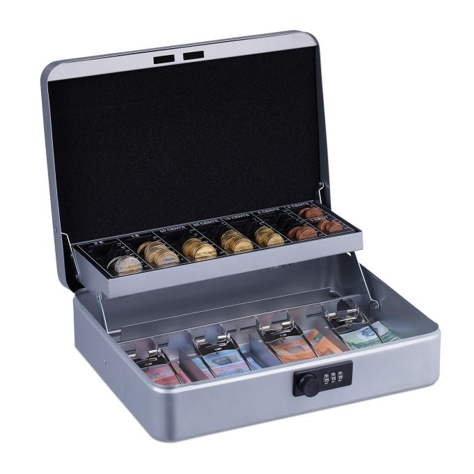 Cash drawer with combination