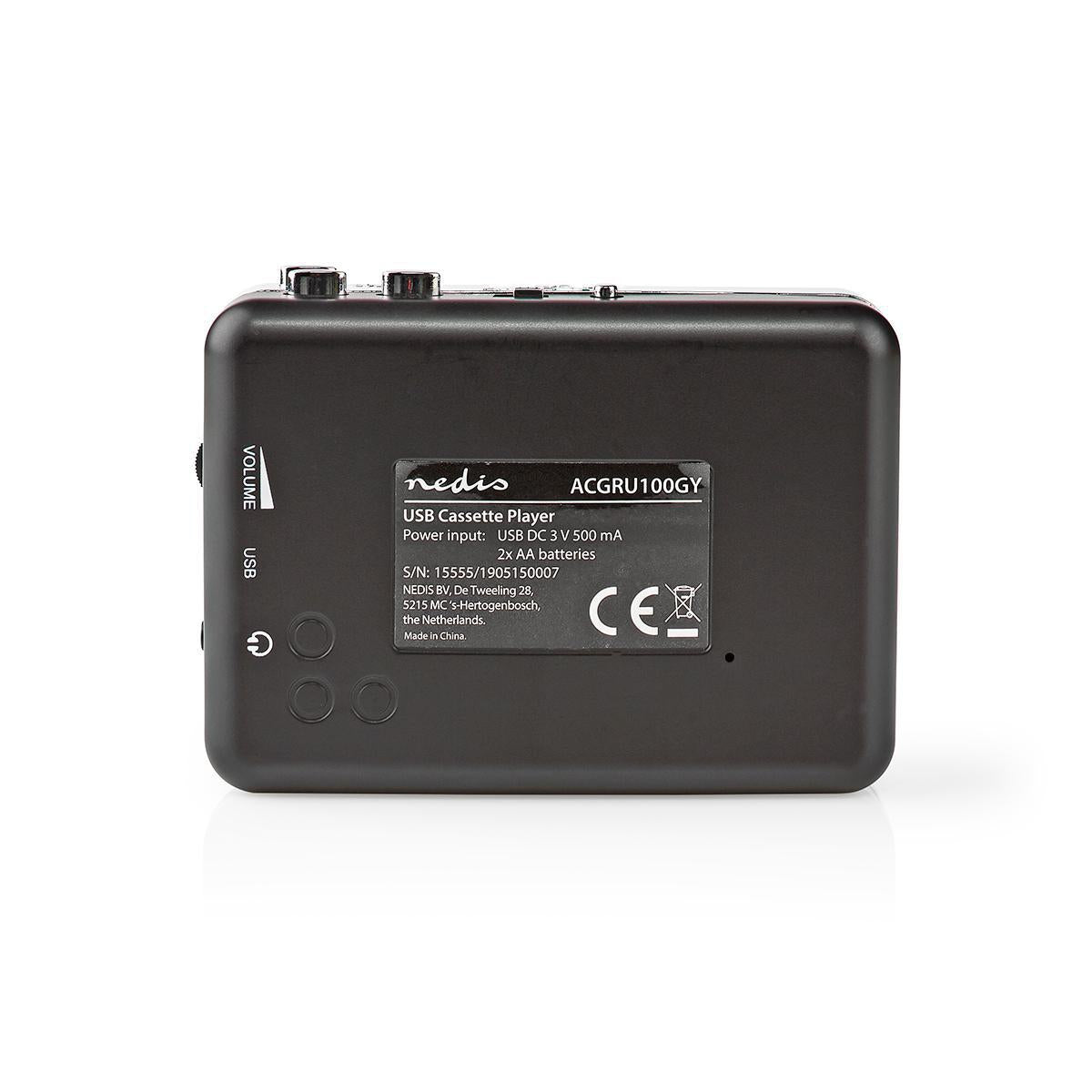 Cassette Converter | Portable | Connection output: 1x 3.5 mm / 1x Mini USB | Accessories: USB cable | Battery powered / USB power