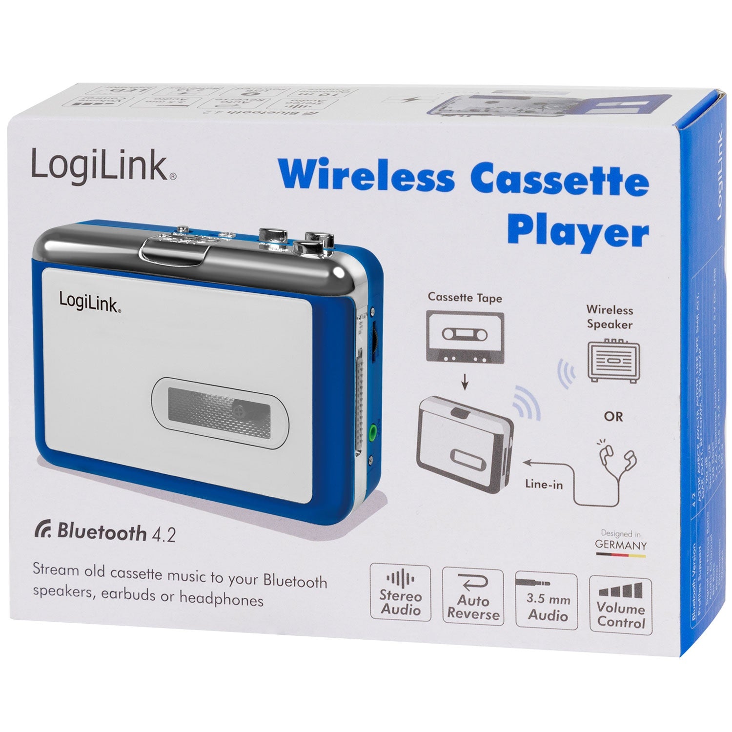 Cassette player for Bluetooth headphones/speakers