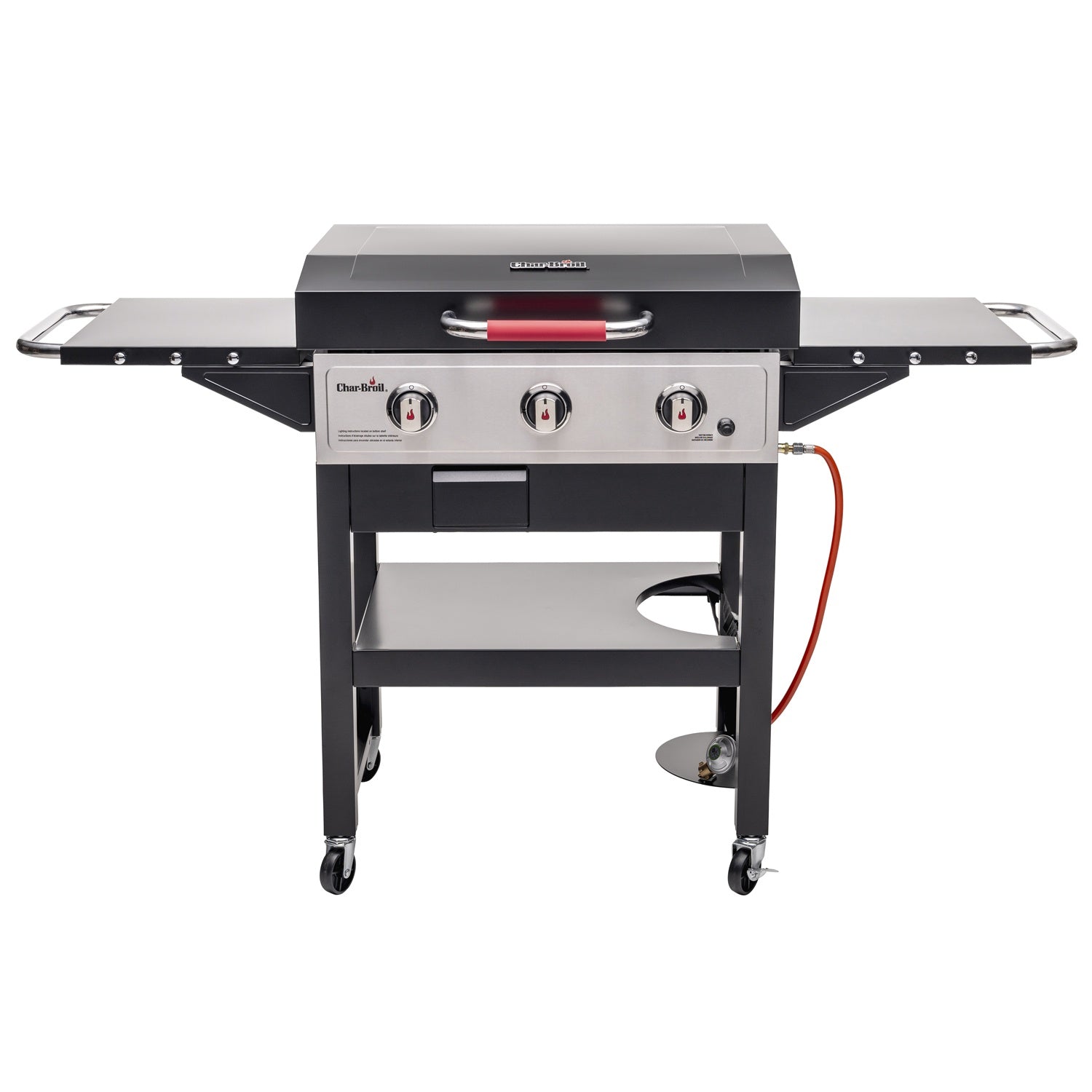 Cast Iron Griddle with Burners, 48x68 cm, Drip Tray