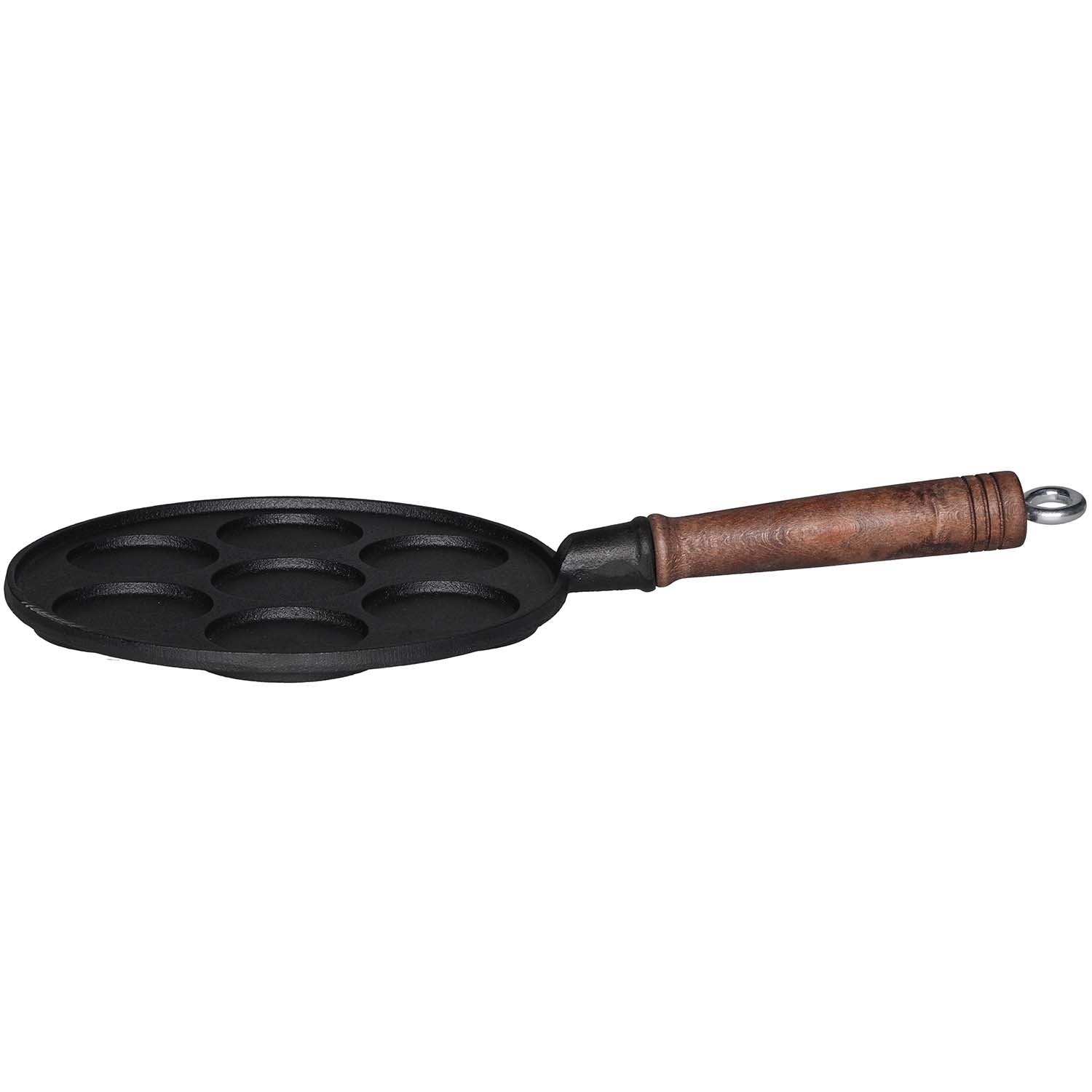 Cast Iron Griddle with Wooden Handle