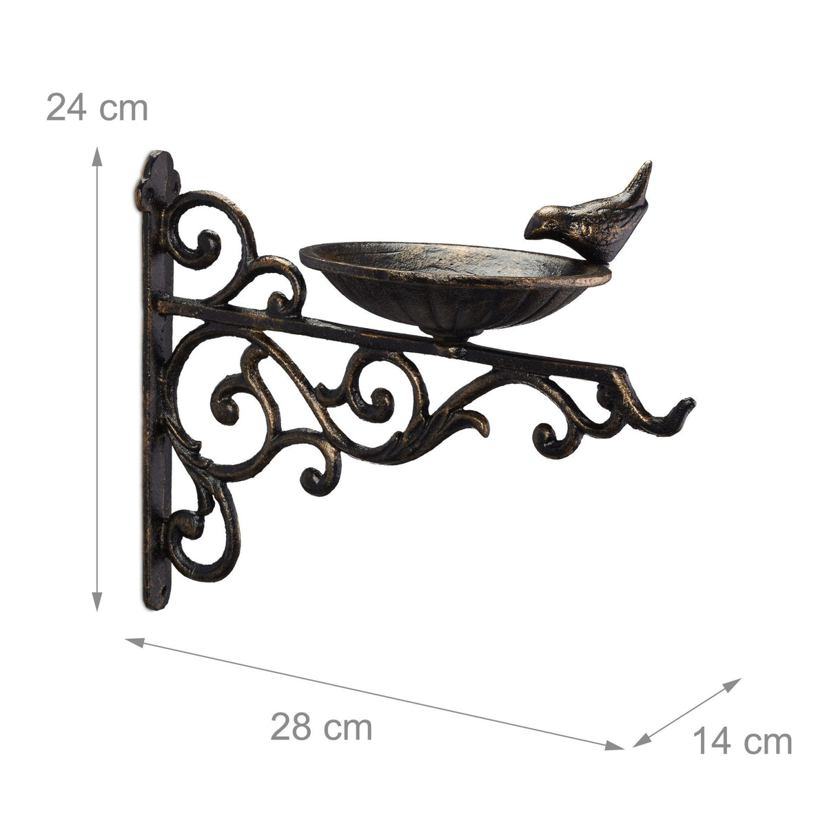 Cast iron bird bath
