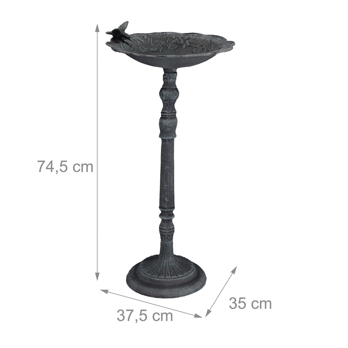Cast iron bird bath