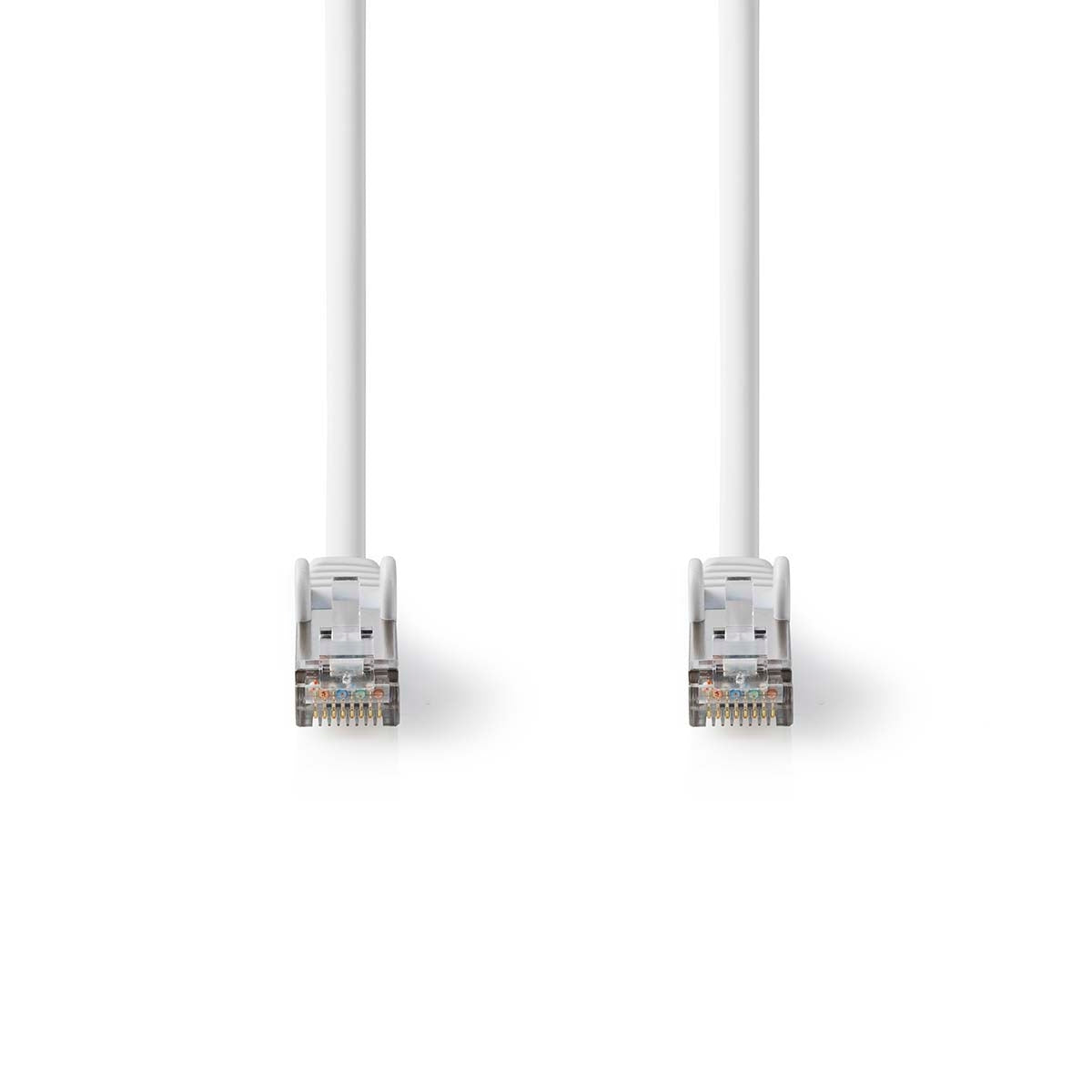 Cat 8.1 Network Cable | S/FTP | RJ45 Male | RJ45 Male | 1.00 m | Round | LSZH | White | Label