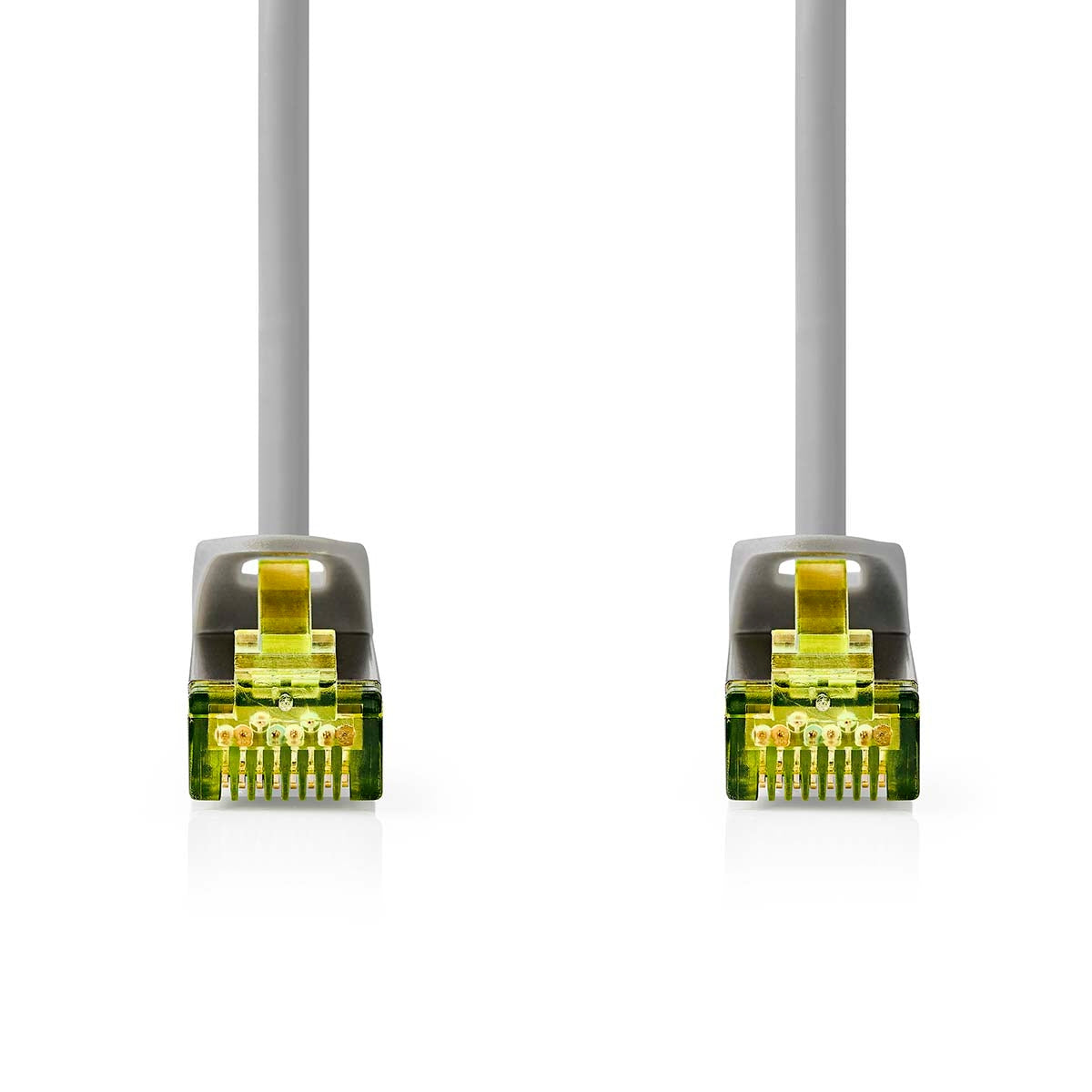 Cat 8.1 Network Cable | S/FTP | RJ45 Male | RJ45 Male | 5.00 m | Round | LSZH | Grey | Label