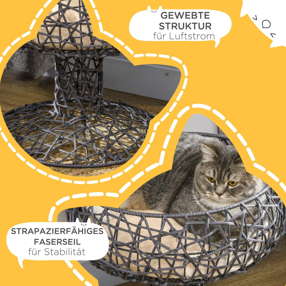 Cat Bed Elevated Wine Glass Shaped Cat Cave With Cushion Pet Bed Steel Structure Purple 42X42X42Cm