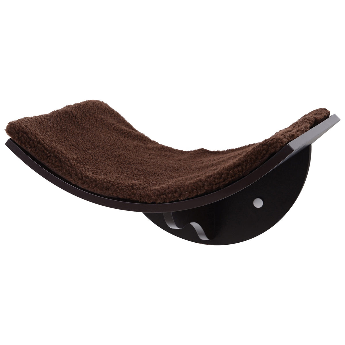 Cat Bed Wall Mounted Cozy Wall Lounger For Cats With Plush Cushion, Mdf, Easy Assembly, Brown, 41X28X21Cm
