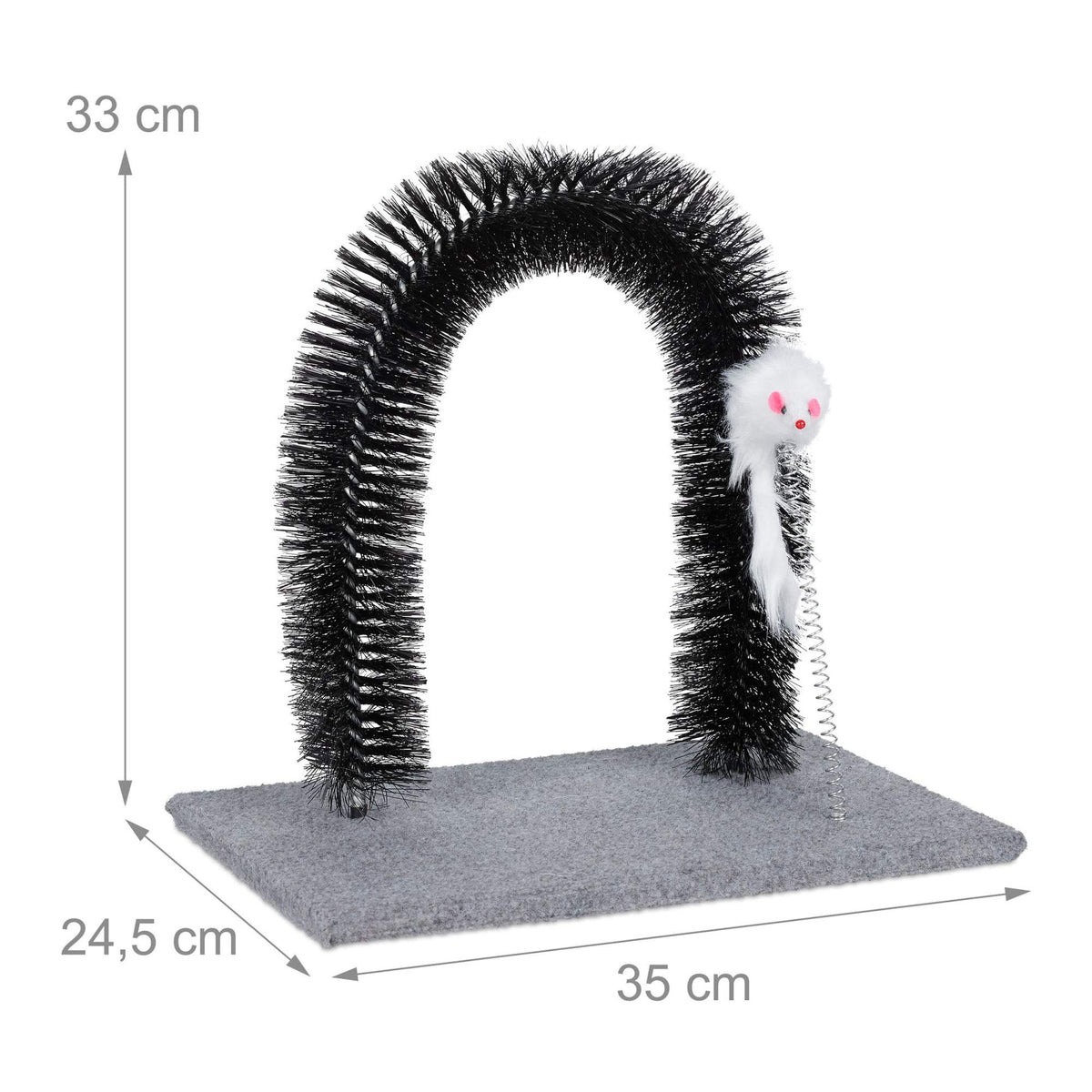 Cat Brush Arch with Toy Mouse