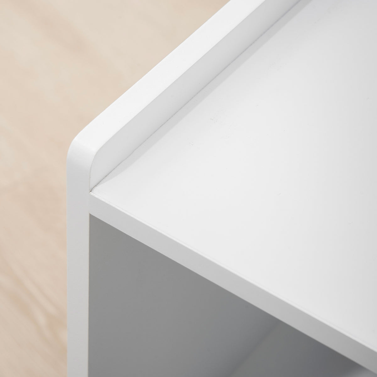 Cat Cabinet For Cat Litter Box Cat House With Magnetic Door, Side Table Design, Mdf, White
