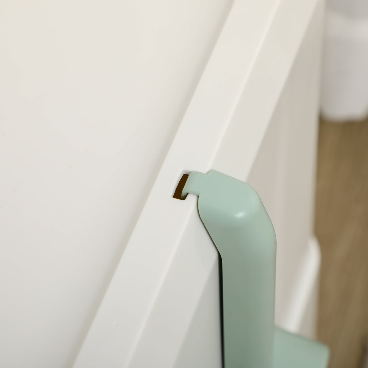 Cat Litter Box Hooded Toilet Shovel Drawer Deodorant White+Green 50X40X40Cm