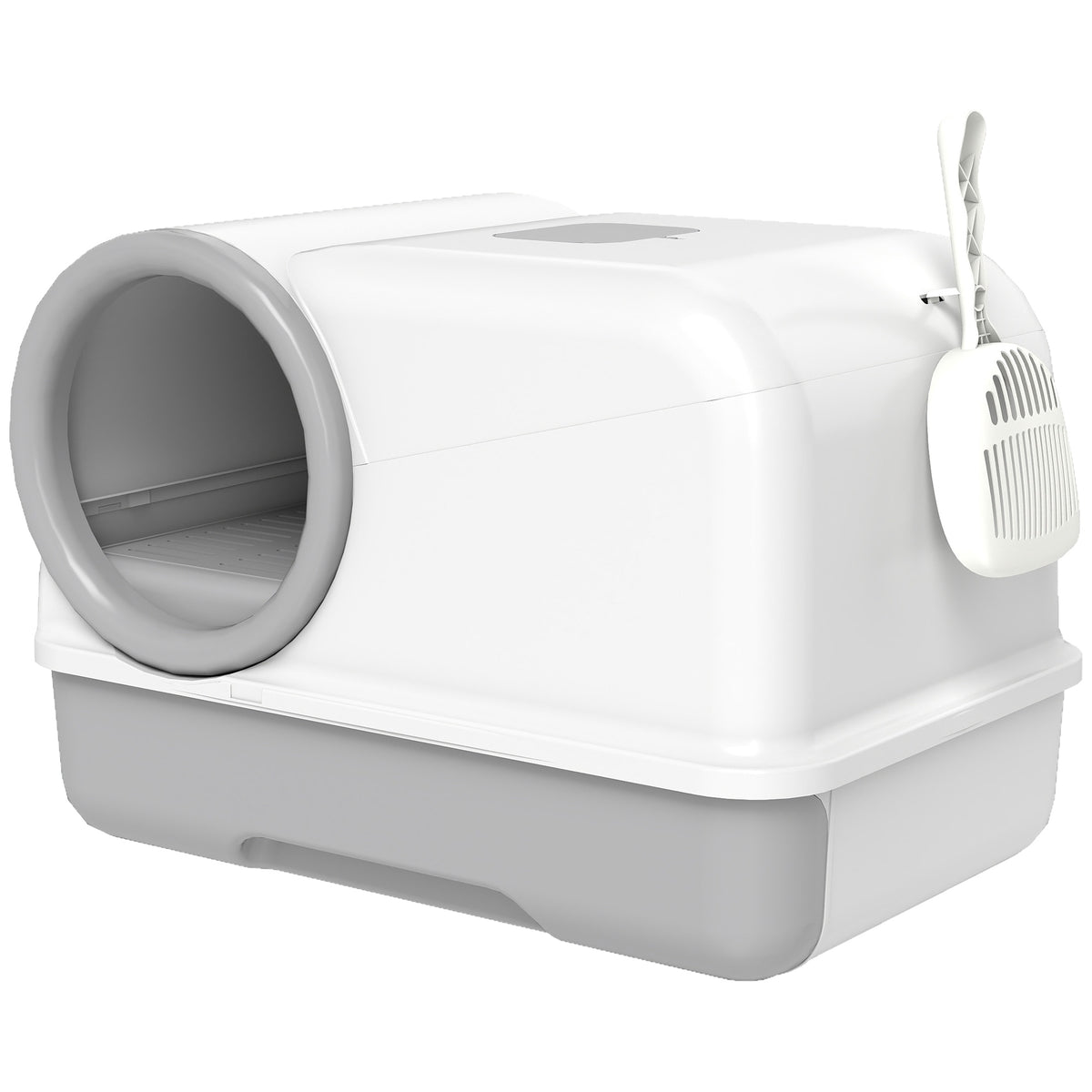 Cat Litter Box with Drawer and Carbon Filters, Plastic