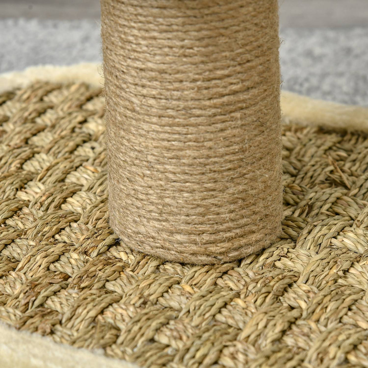 Cat Scratching Post Small Ideal For A Cat, With Jute Trunk & Toys, Climbing Tree, Khaki+Light Brown, 40X30X56Cm