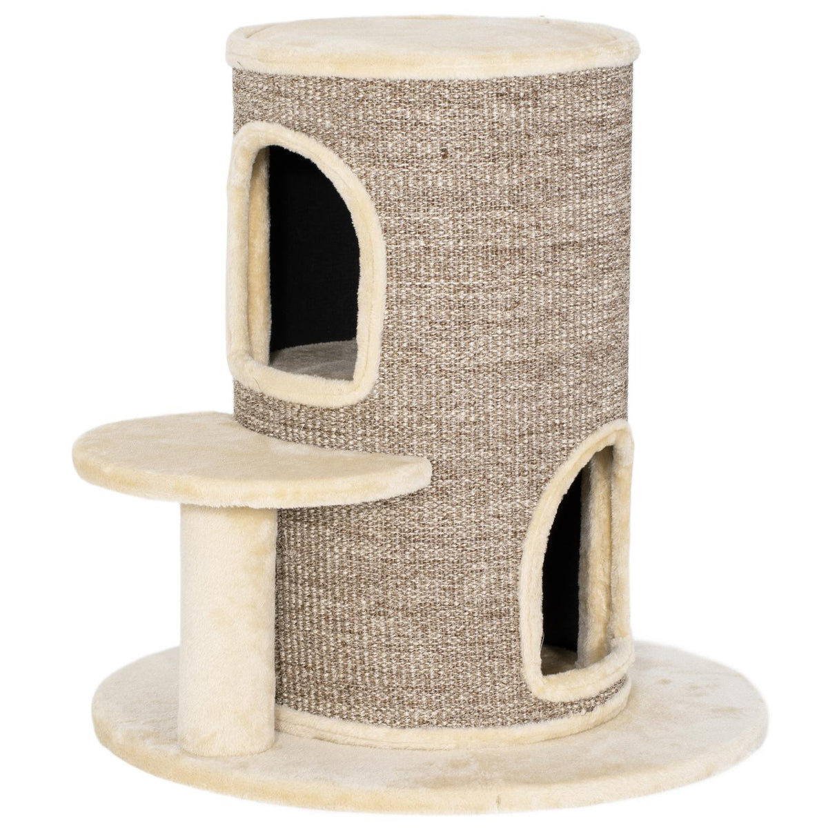 Cat Tree with 2 Levels, Jump Platform, Beige
