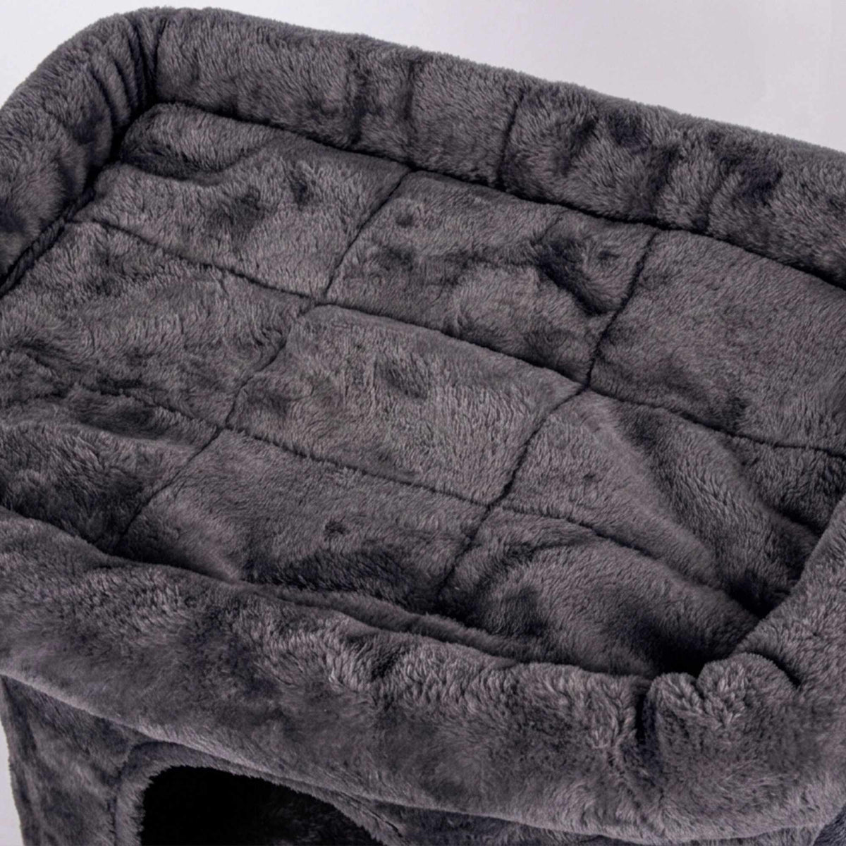 Cat Tree with Cave & Platform, Dark Gray, 60 cm High