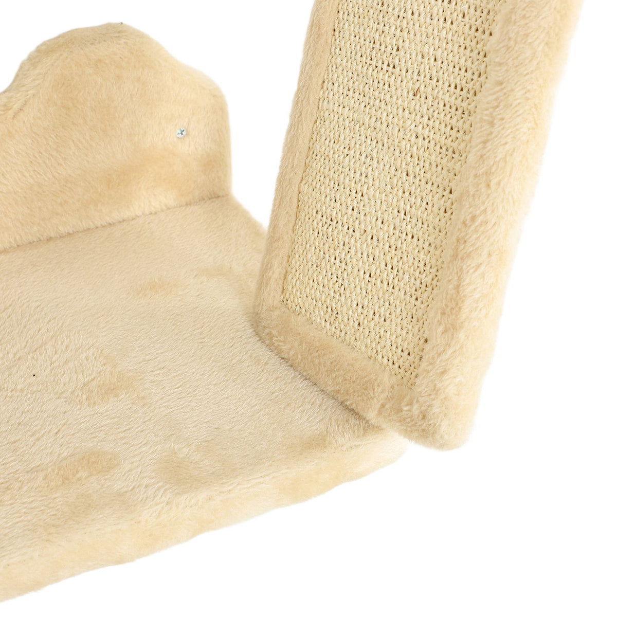 Cat climbing wall set, 3-piece cat furniture with scratching post, perches, ladder, steps, scratching board, for cats up to 5 kg, sisal, beige