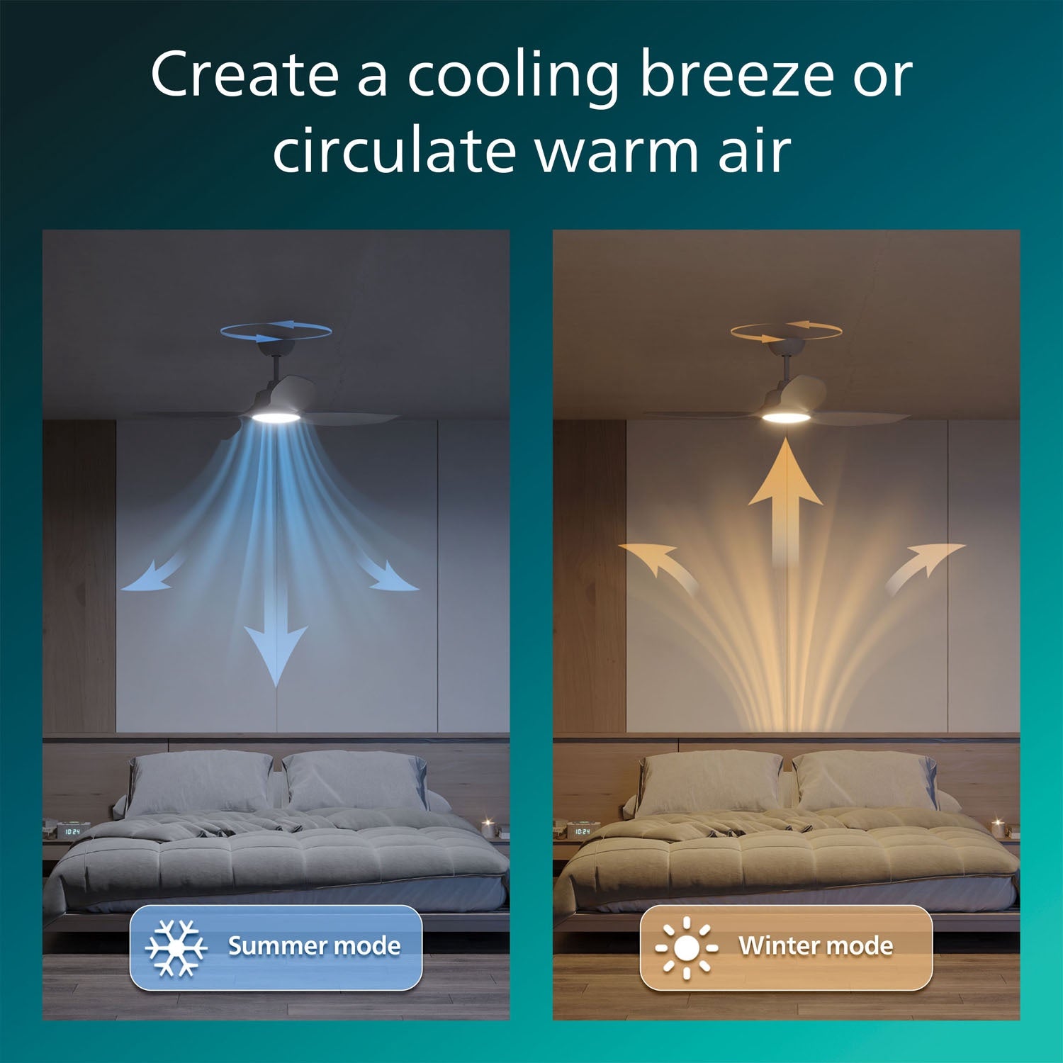 Ceiling Fan Light 132 cm, Dimmable LED, Remote
