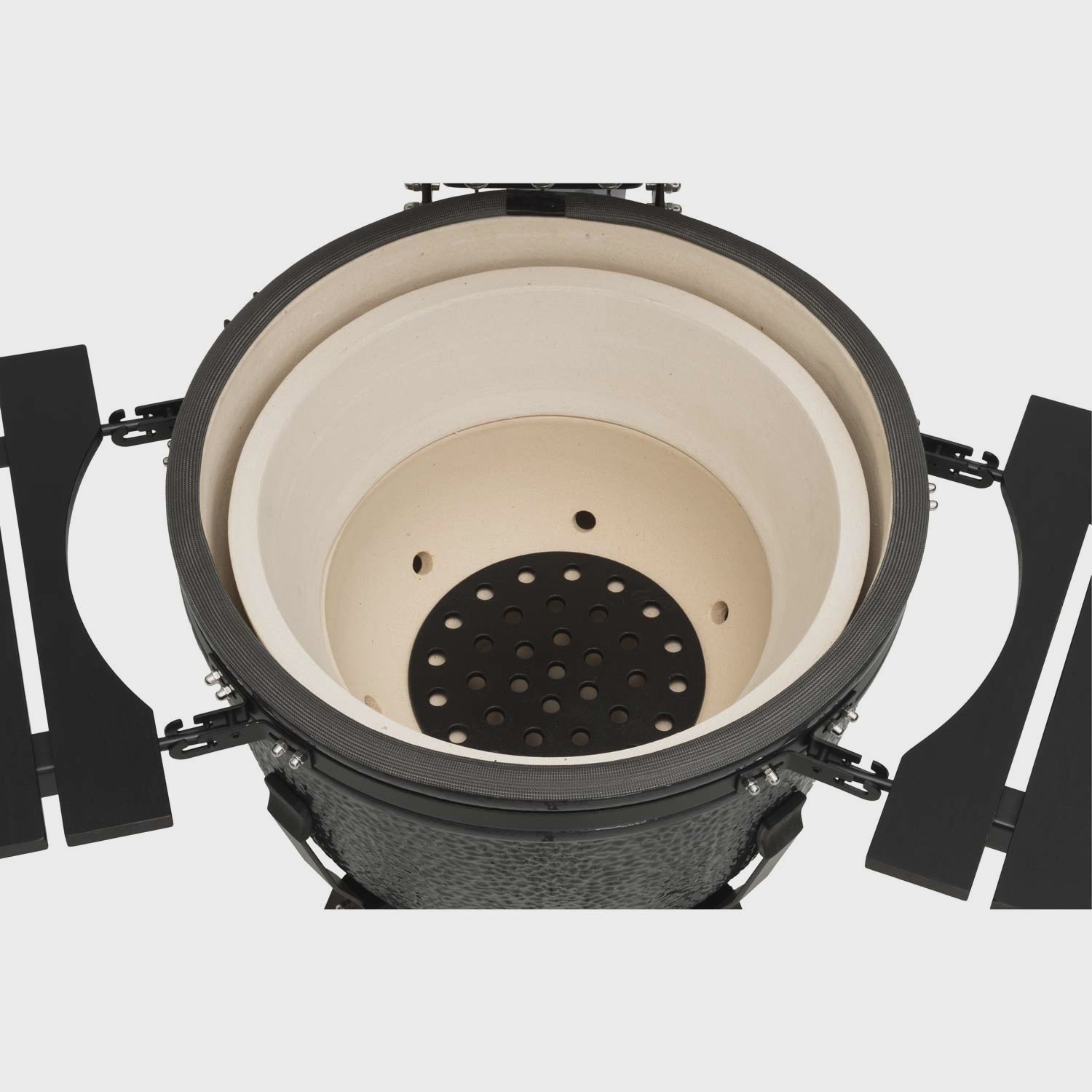 Ceramic Kamado Charcoal Grill, 23.5" Diameter, XL Size