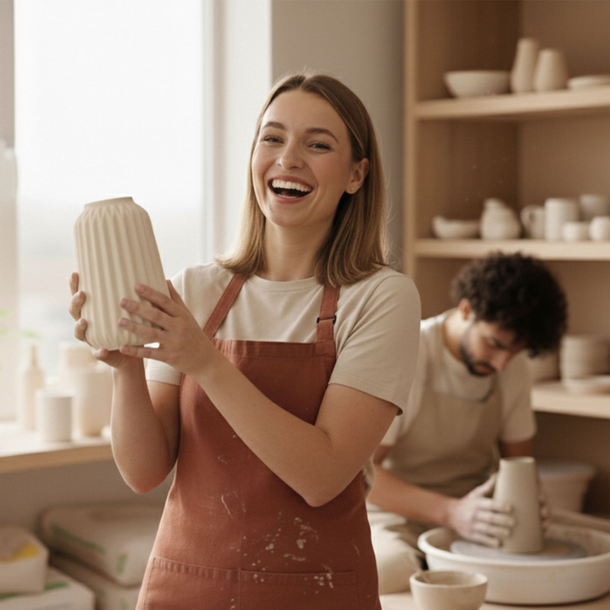 Ceramic Vase Set – 3 Sizes, Minimalist Design