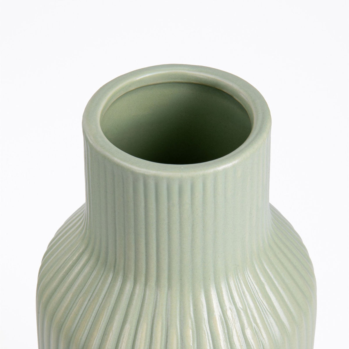 Ceramic Vase Set of 3 – Sage, Textured Scandinavian Design