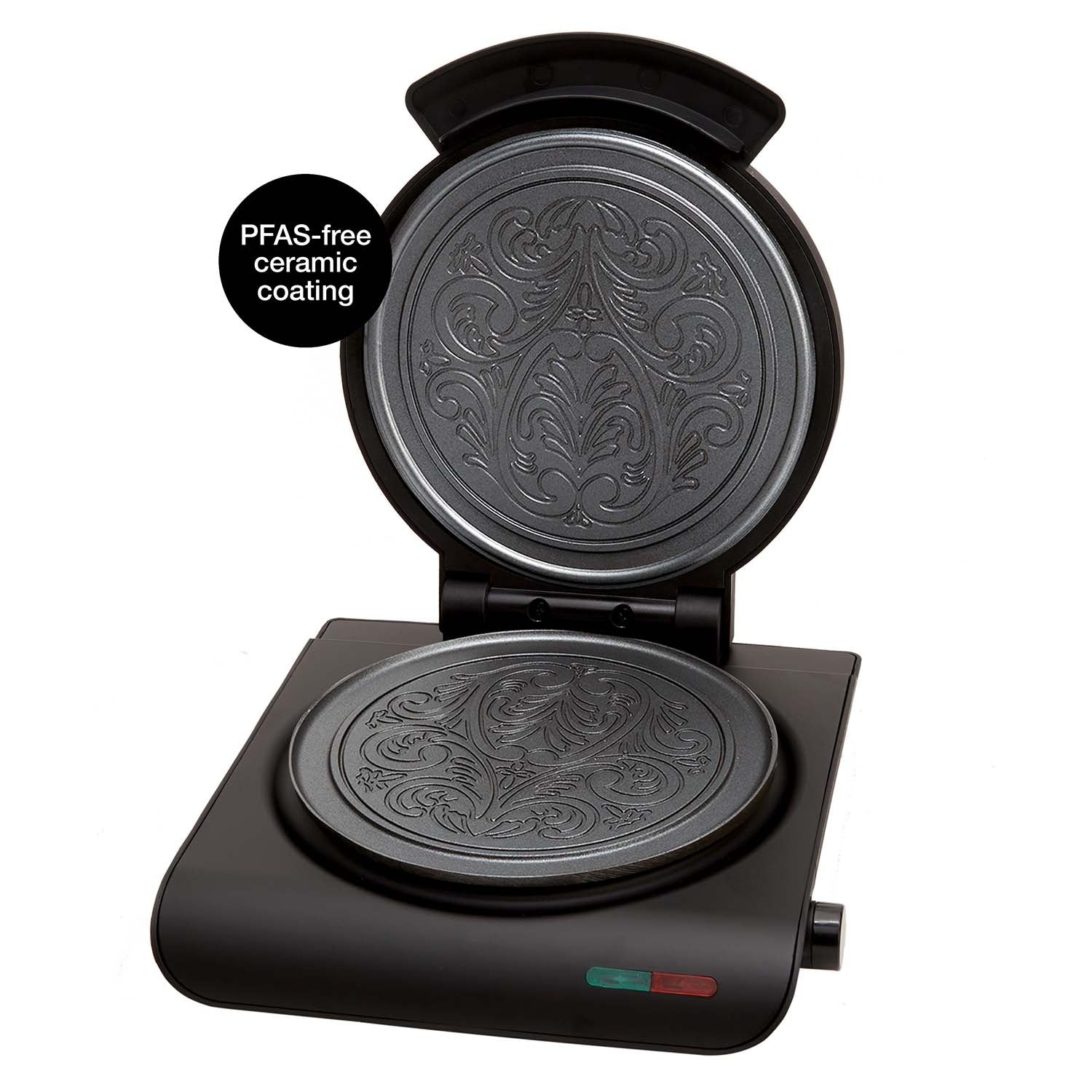 Ceramic Waffle Iron, Black