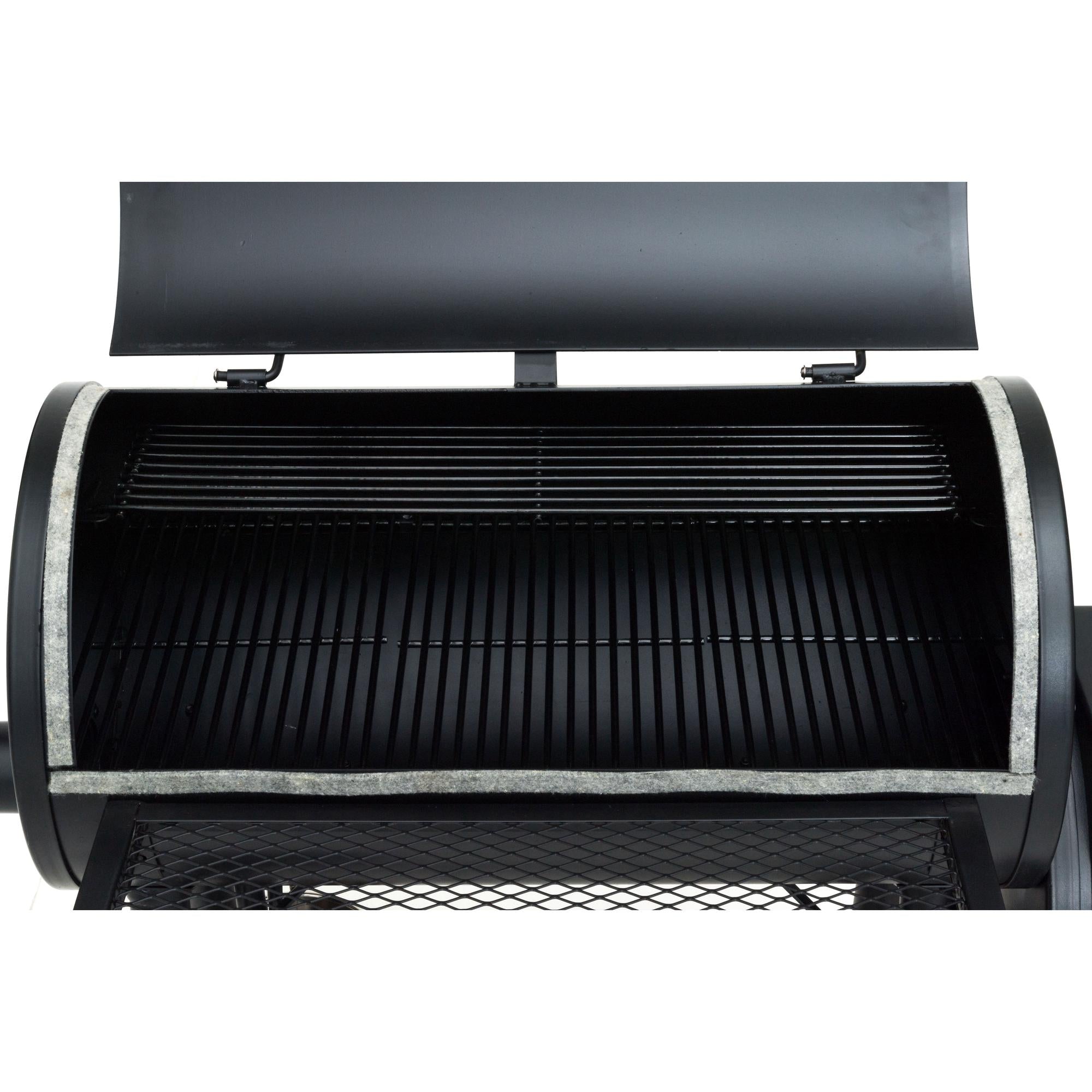 Charcoal Grill with Smoker, Steel, Large Cooking Area