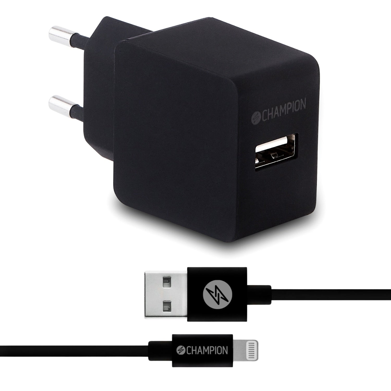 Charger 12W + USB-A to Lightning Cable Black