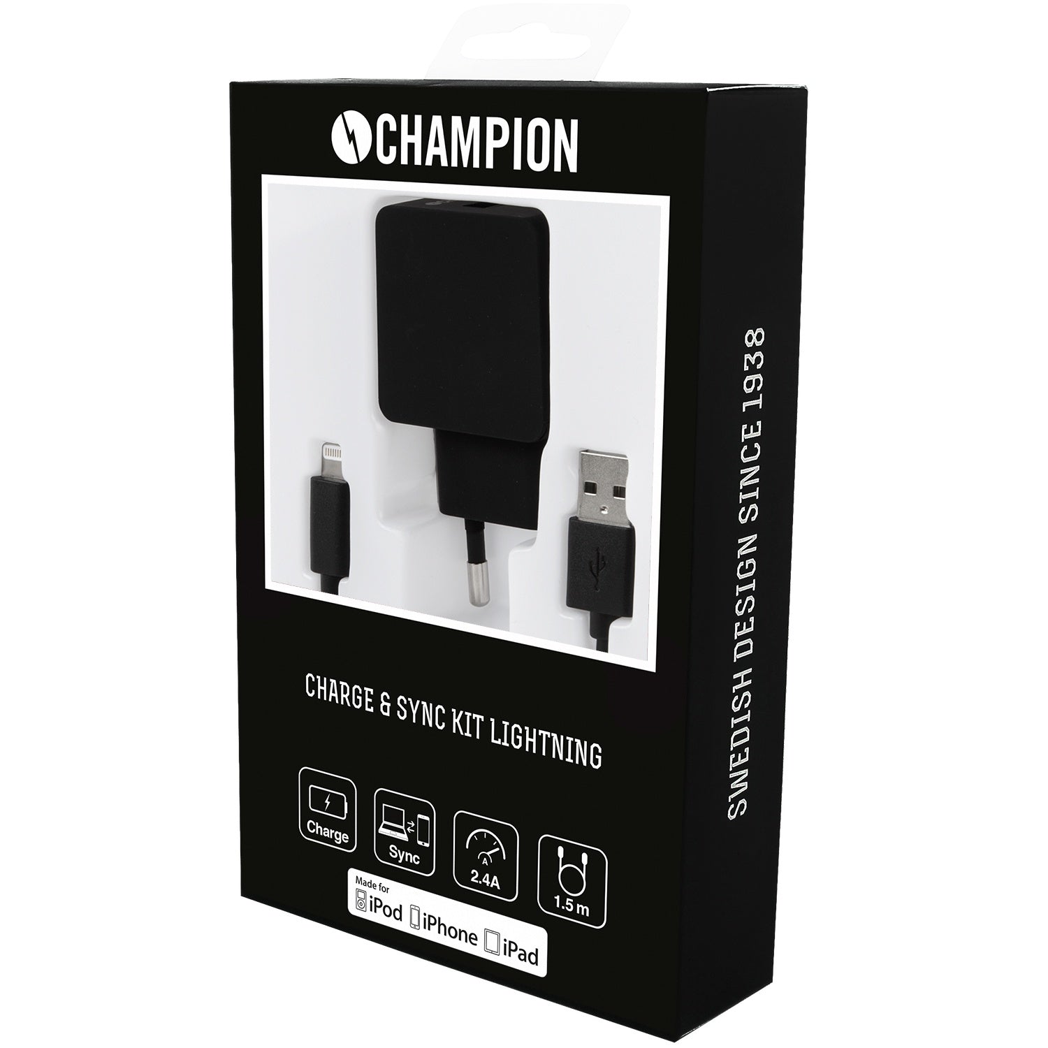 Charger 12W + USB-A to Lightning Cable Black