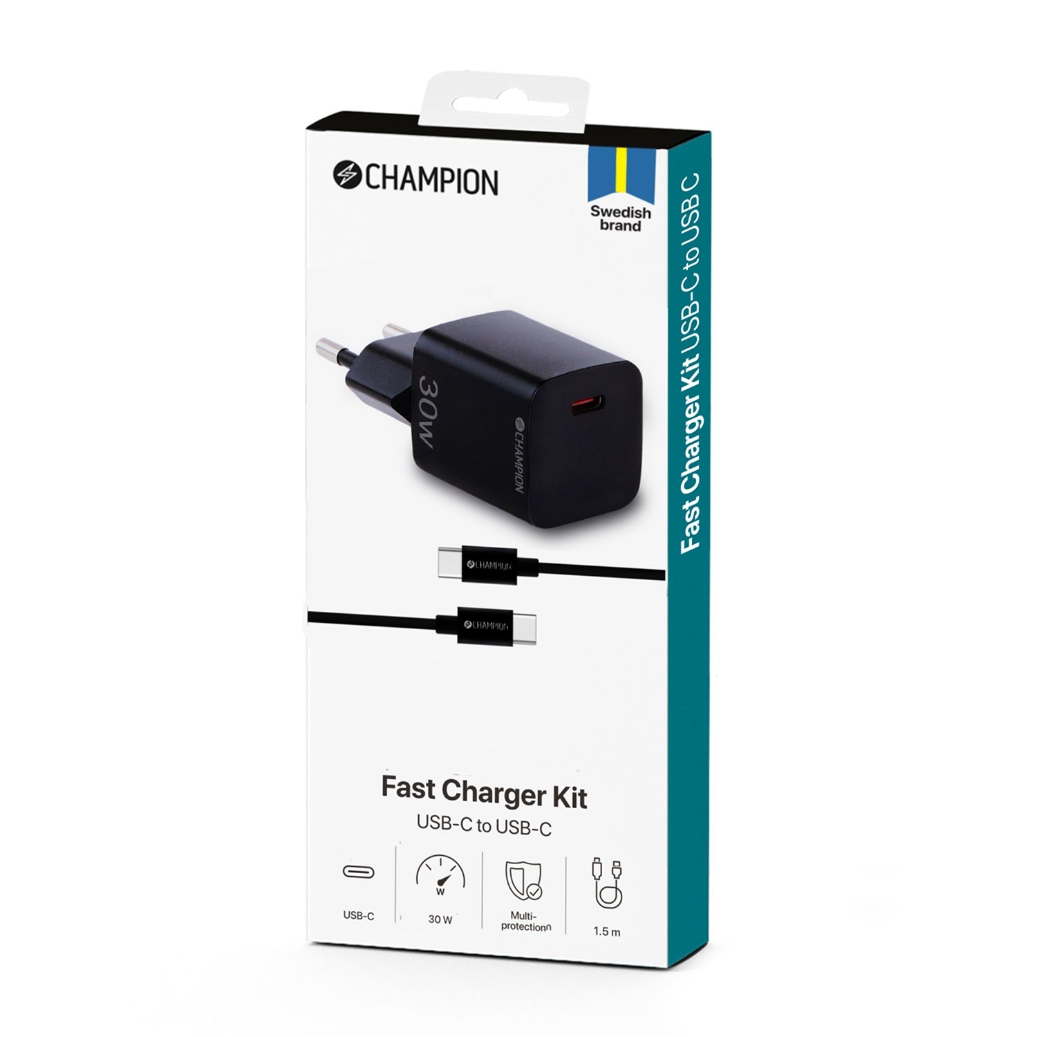 Charger 30W + USB-C Cable Black